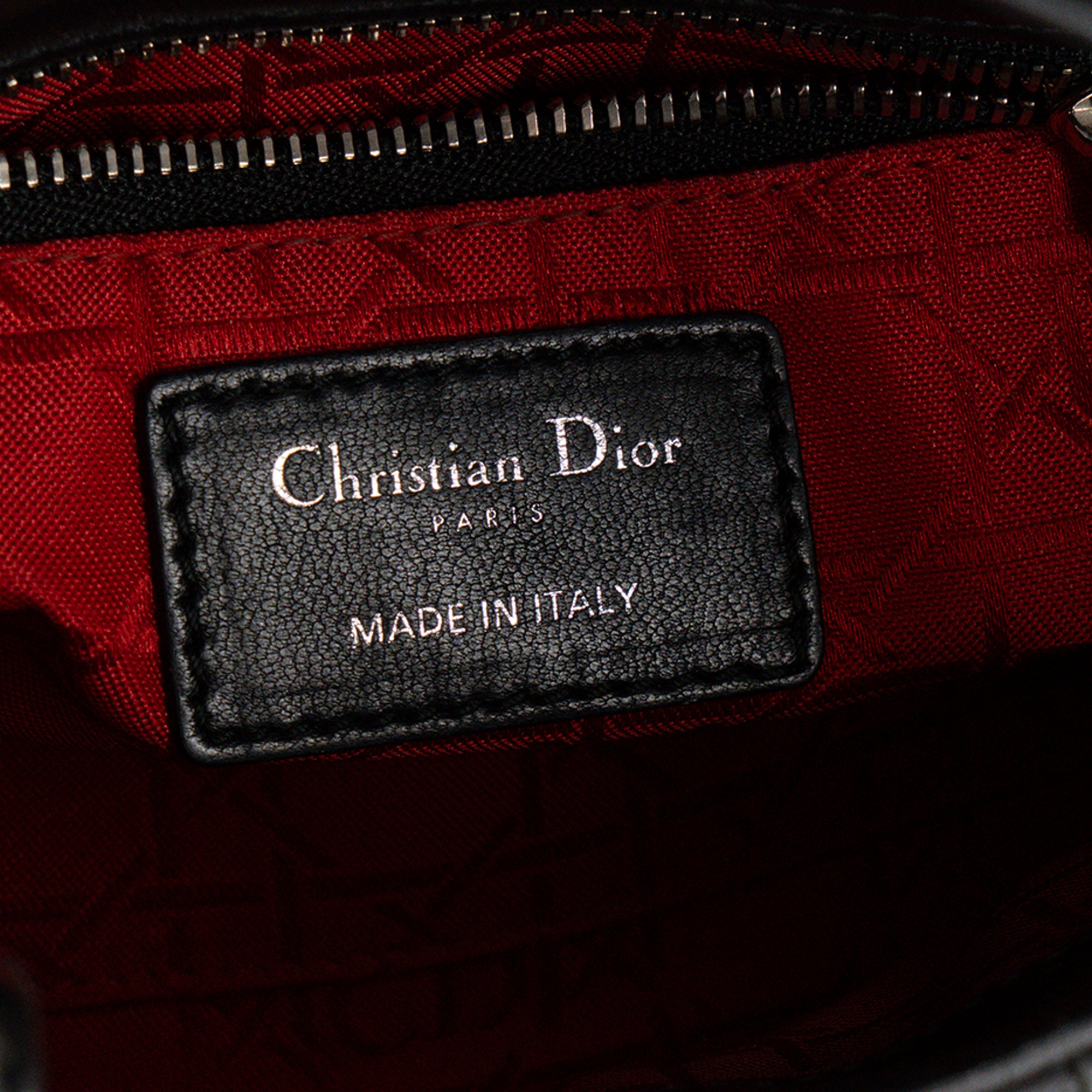 DIOR - Sac à bandoulière Lady Dior mini en cuir cannage noir