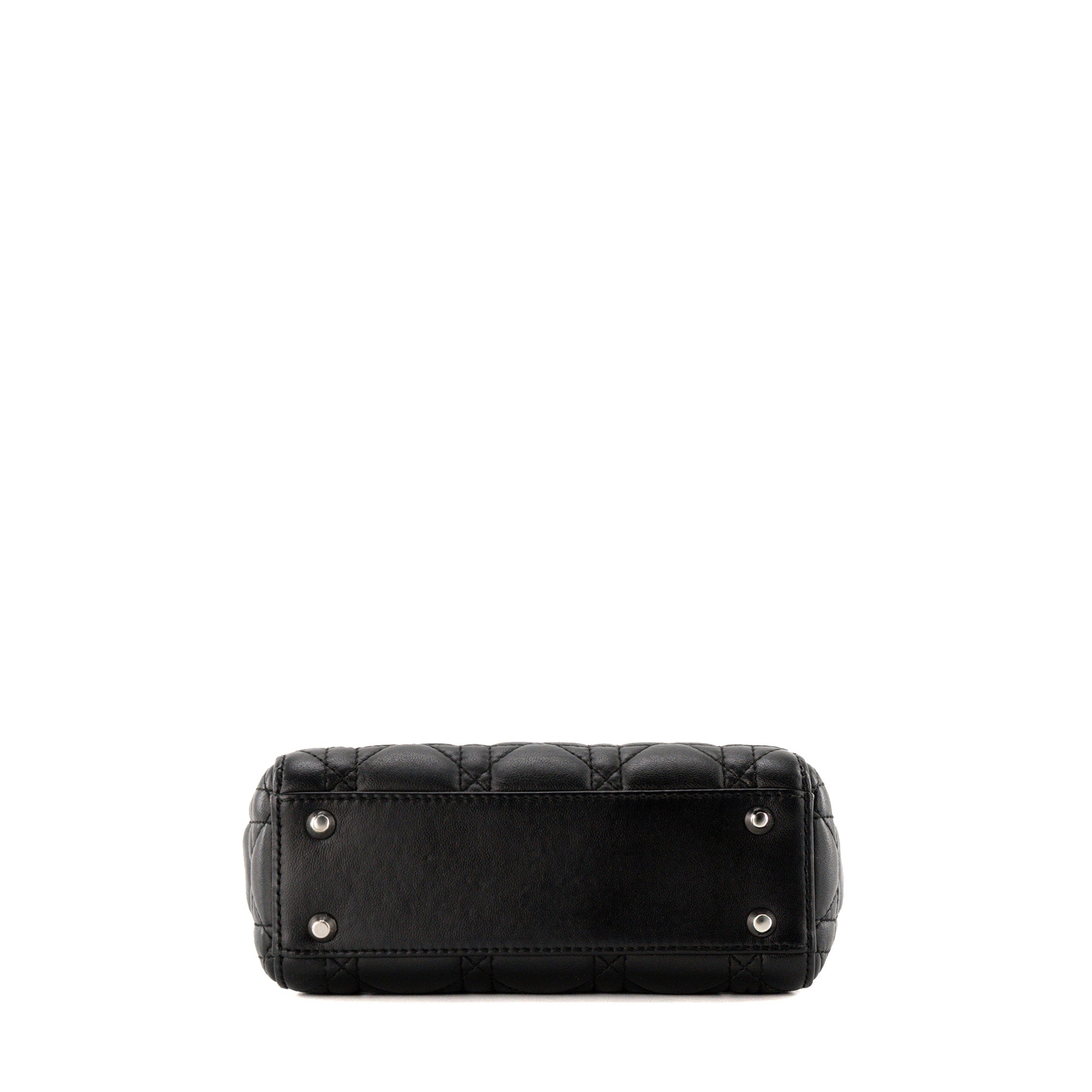 DIOR - Sac à bandoulière Lady Dior mini en cuir cannage noir