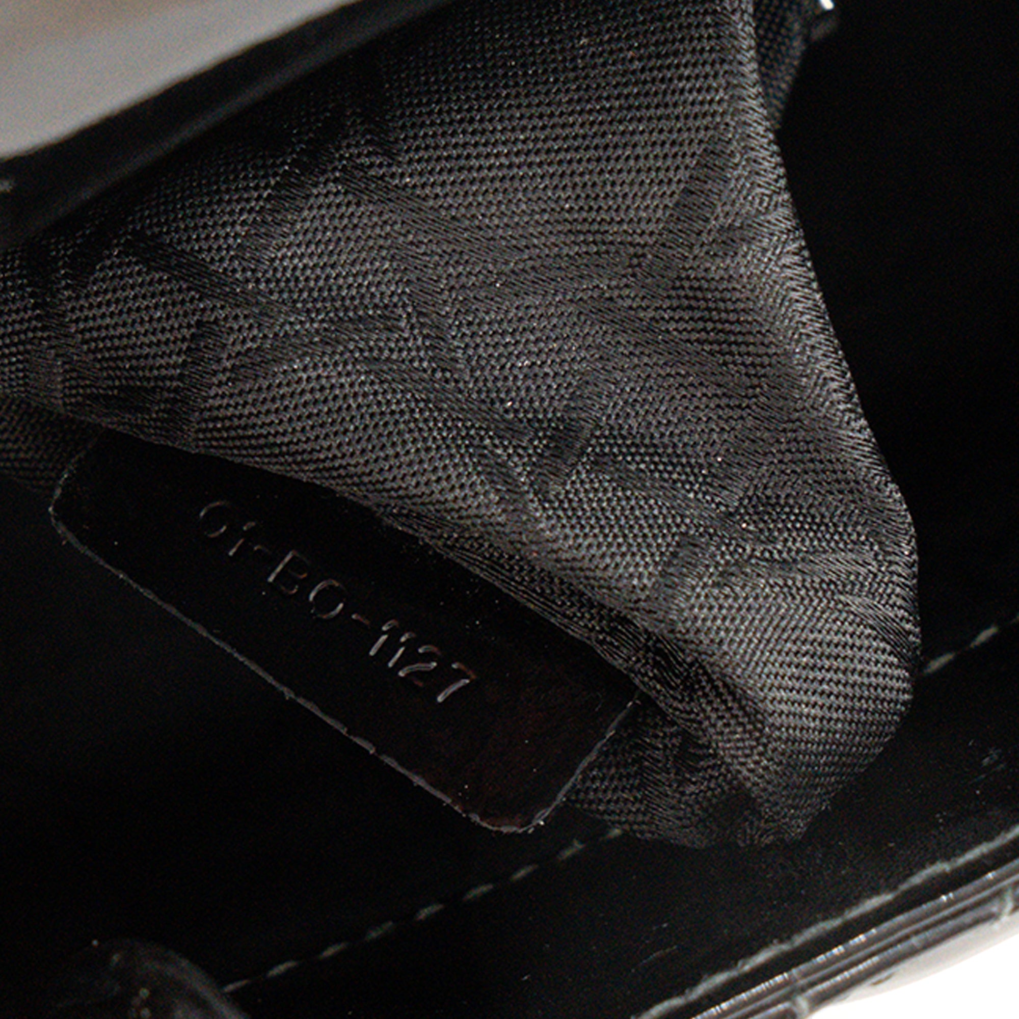 DIOR - Sac à bandoulière Lady Dior Mini en cuir cannage verni noir
