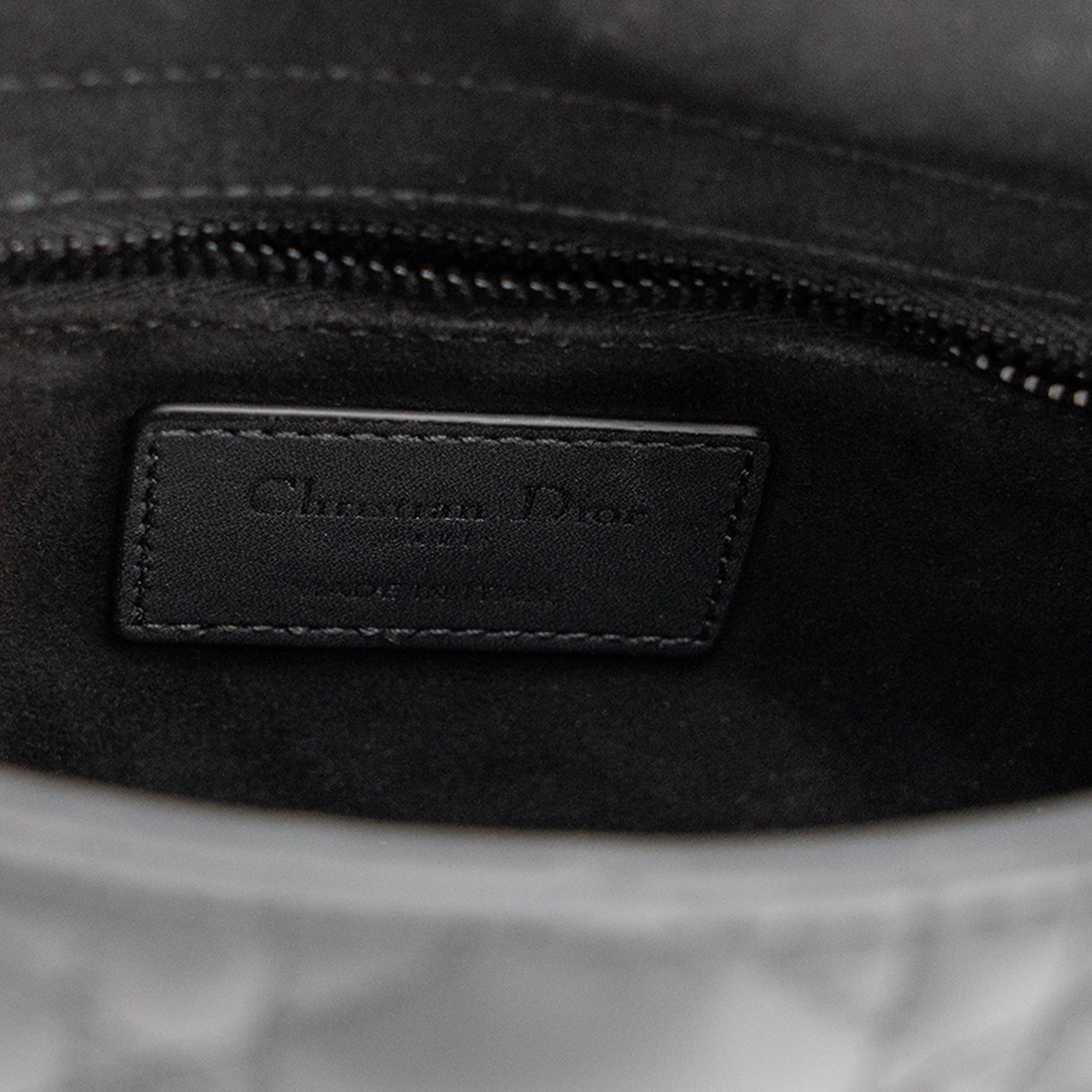 DIOR - Sac à bandoulière Lady Dior mini en cuir noir so black