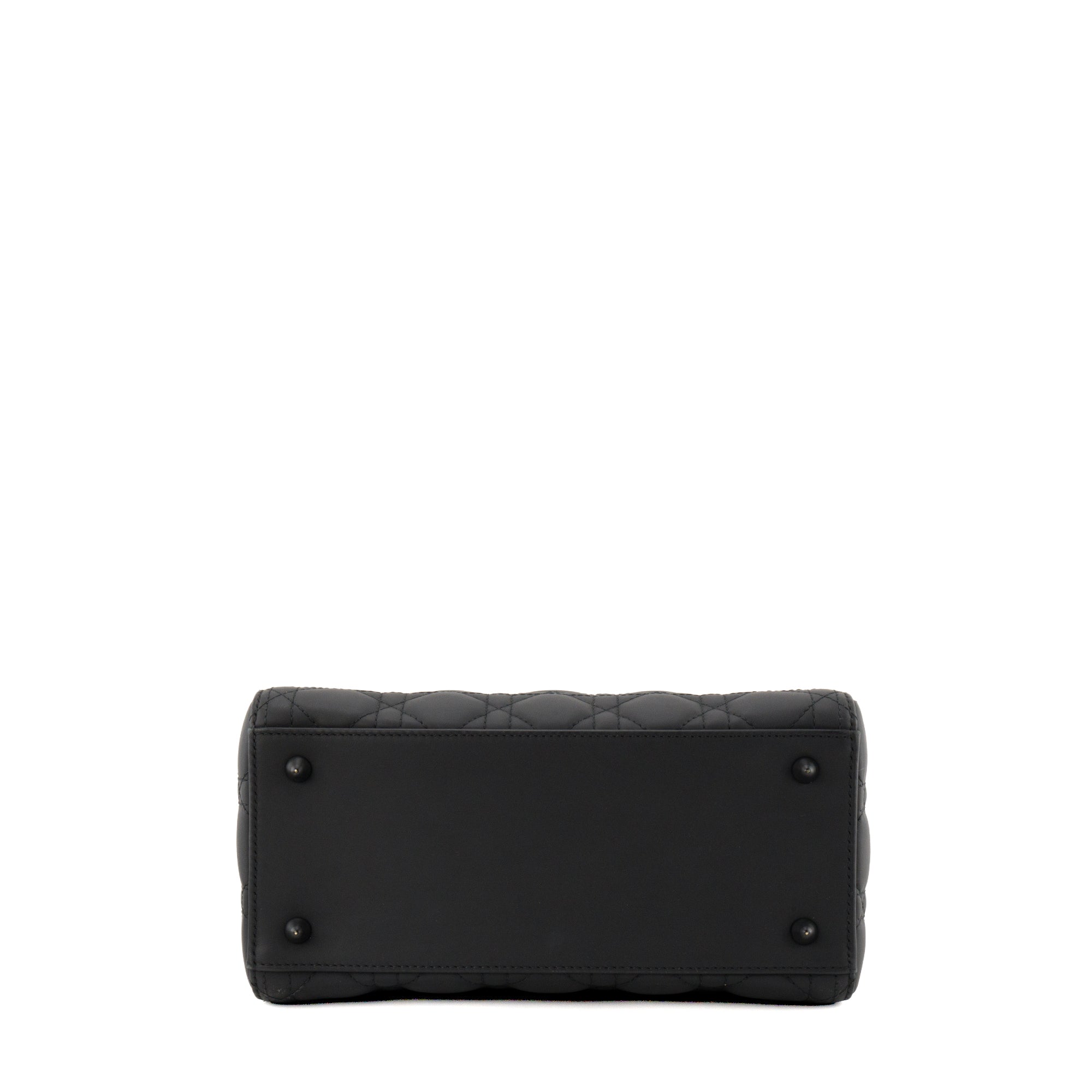 DIOR - Sac à bandoulière Lady Dior Moyen Dior en cuir cannage full black