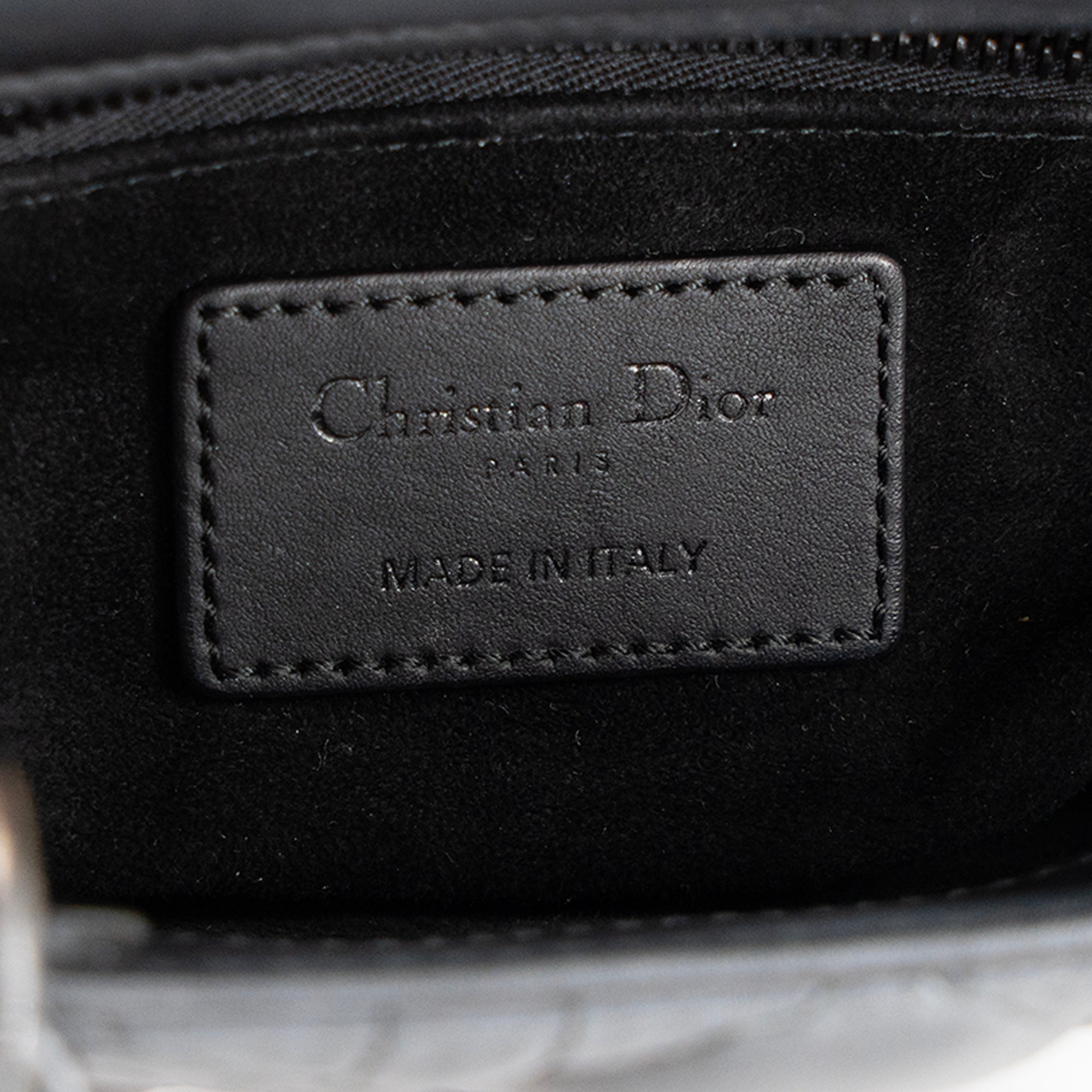 DIOR - Sac à bandoulière Lady Dior So Black Mini Dior en cuir cannage noir