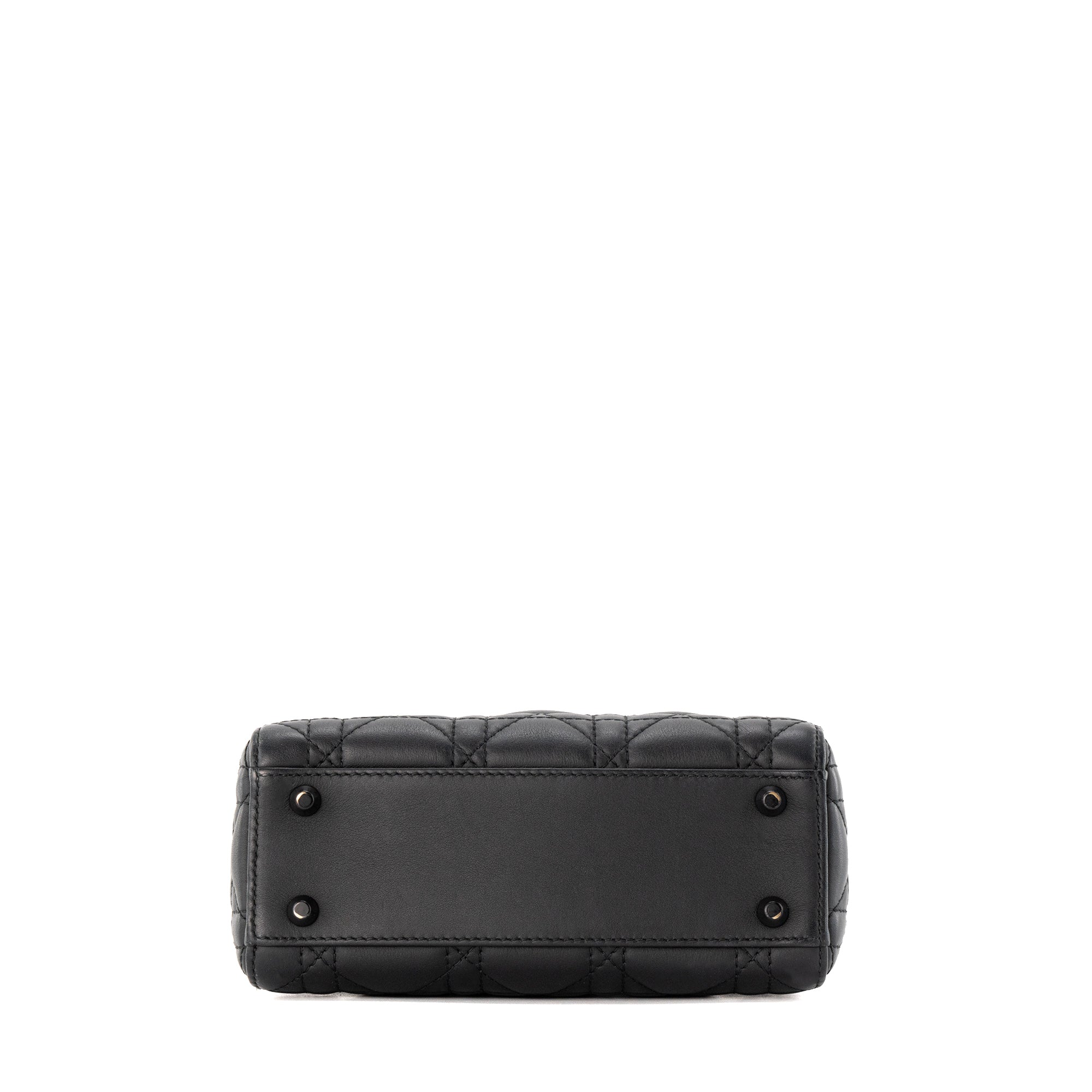 DIOR - Sac à bandoulière Lady Dior So Black Mini Dior en cuir cannage noir