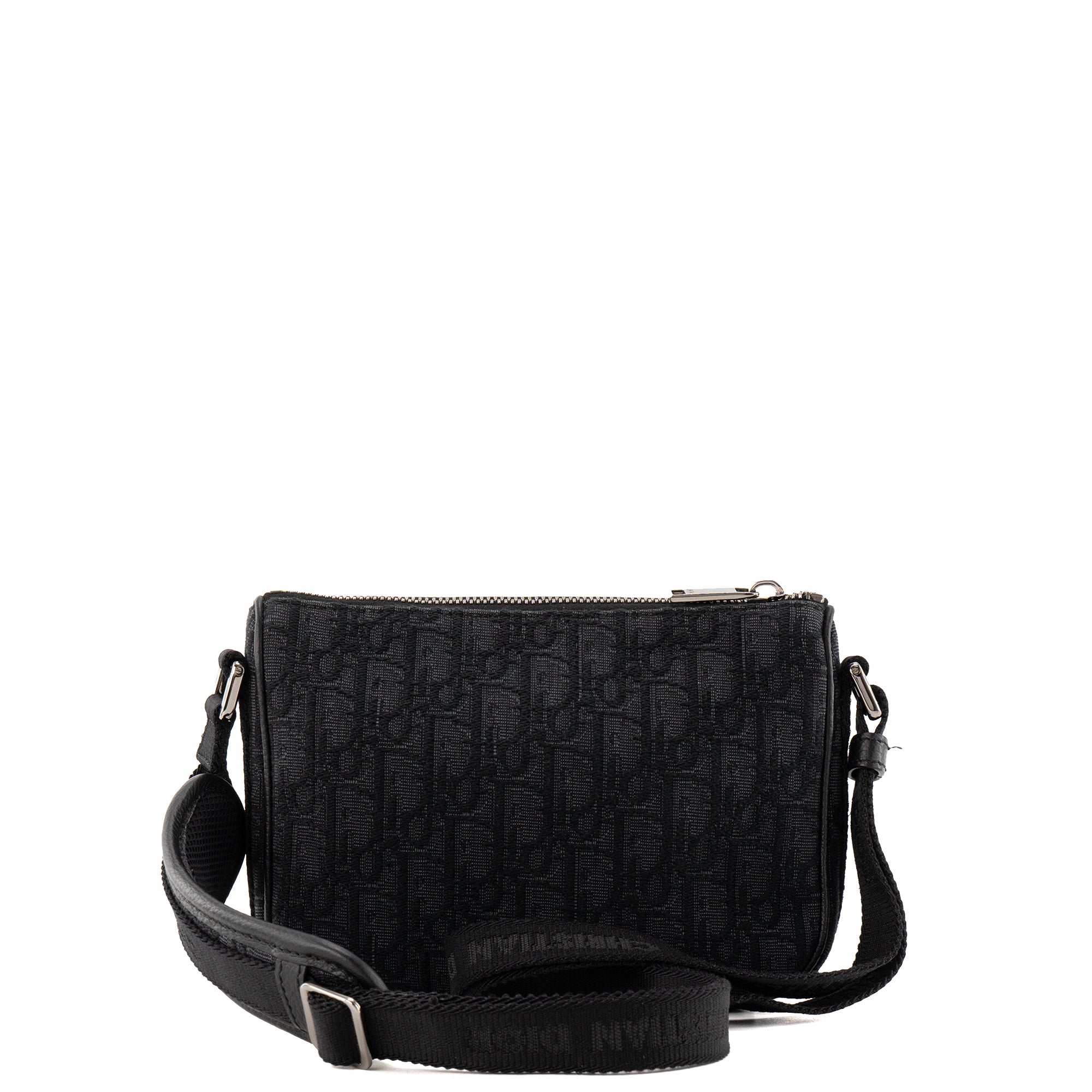 DIOR - Sac à bandoulière Messenger Pouch Dior en toile jacquard Dior Oblique noir