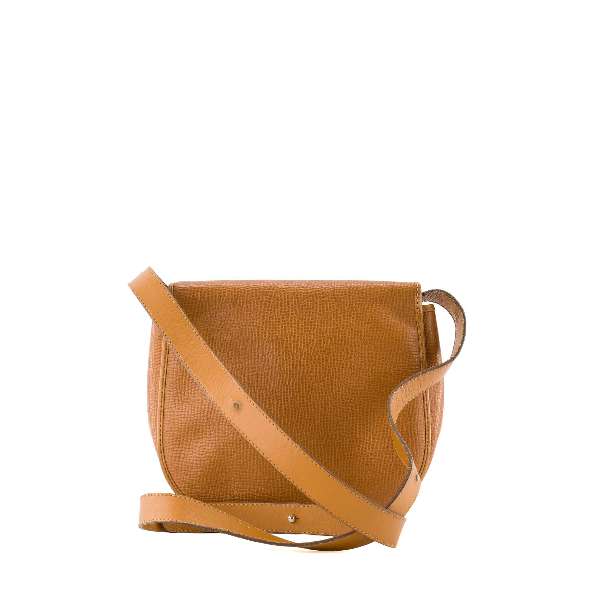 DIOR - Sac à bandoulière Minaudière Dior en cuir grainé marron vintage