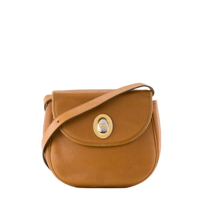 DIOR - Sac à bandoulière Minaudière Dior en cuir grainé marron vintage