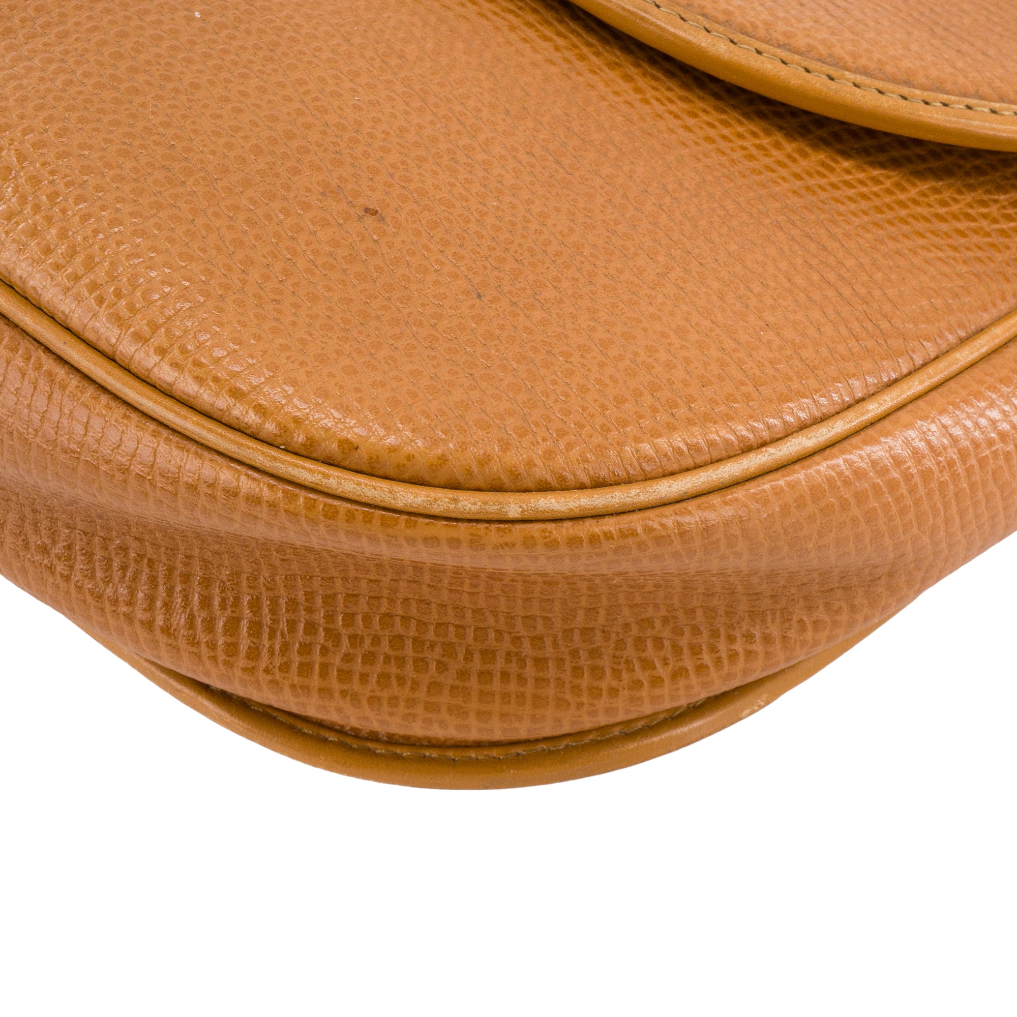 DIOR - Sac à bandoulière Minaudière Dior en cuir grainé marron vintage