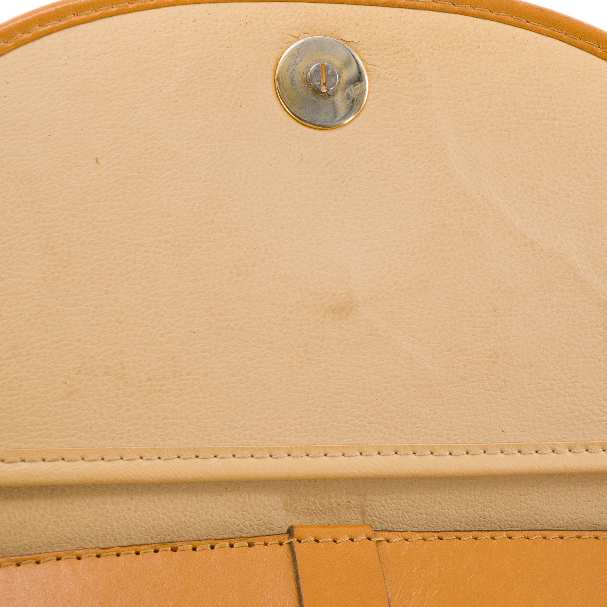 DIOR - Sac à bandoulière Minaudière Dior en cuir grainé marron vintage