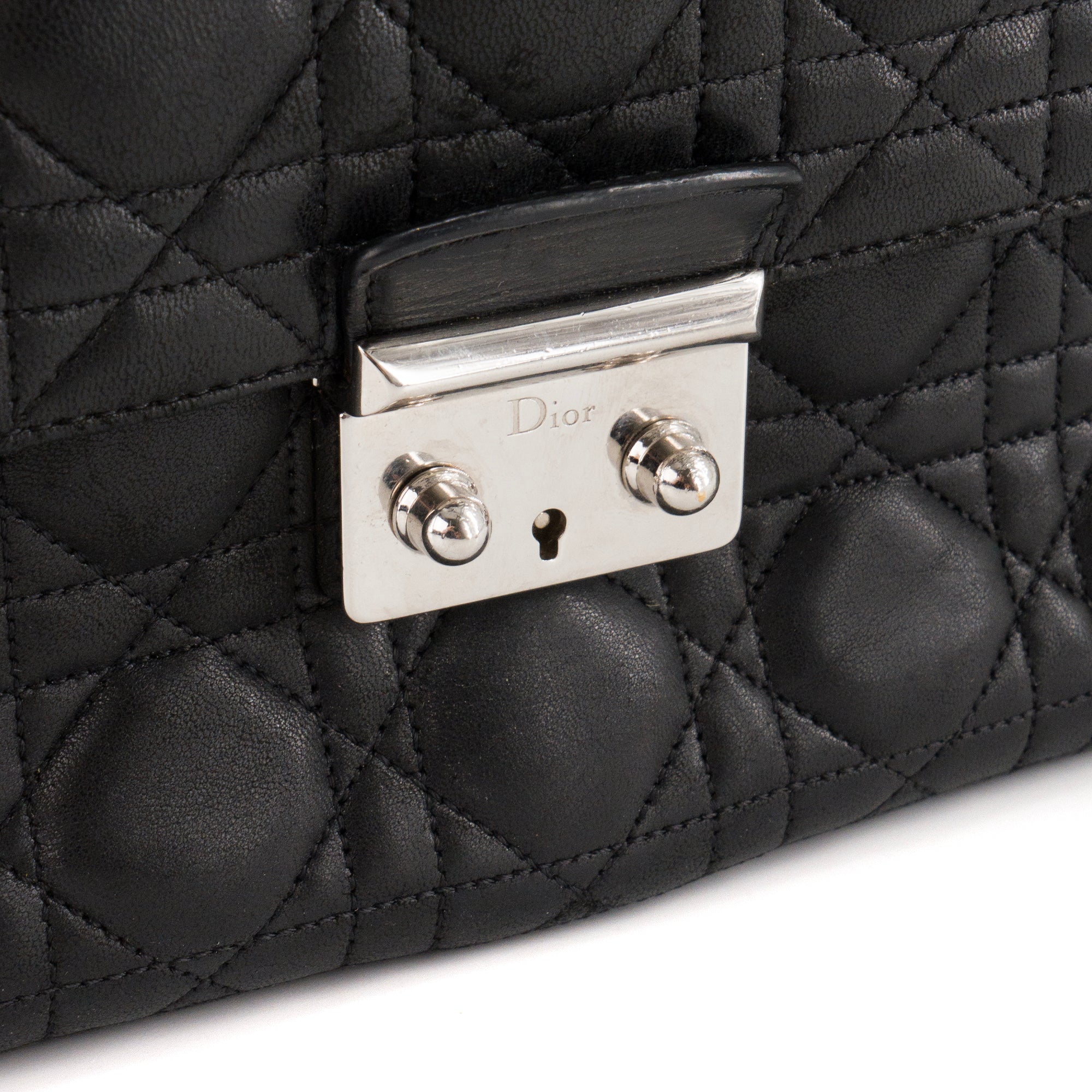 DIOR - Sac à bandoulière Miss Dior en cuir lisse noir