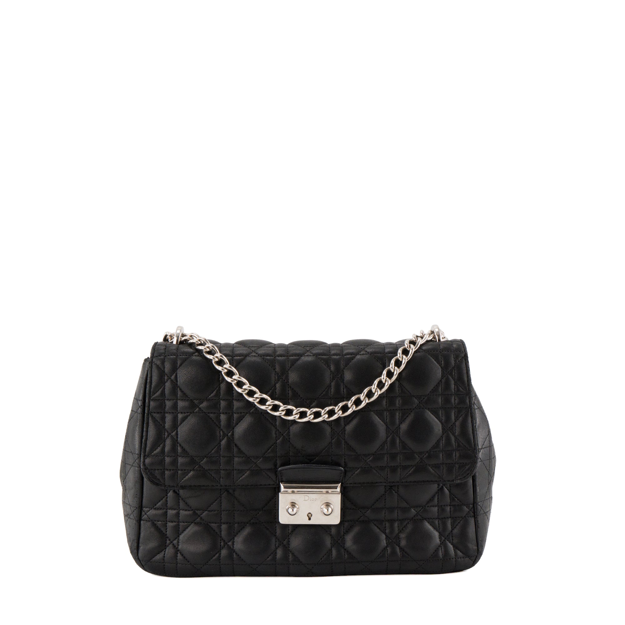 DIOR - Sac à bandoulière Miss Dior en cuir lisse noir