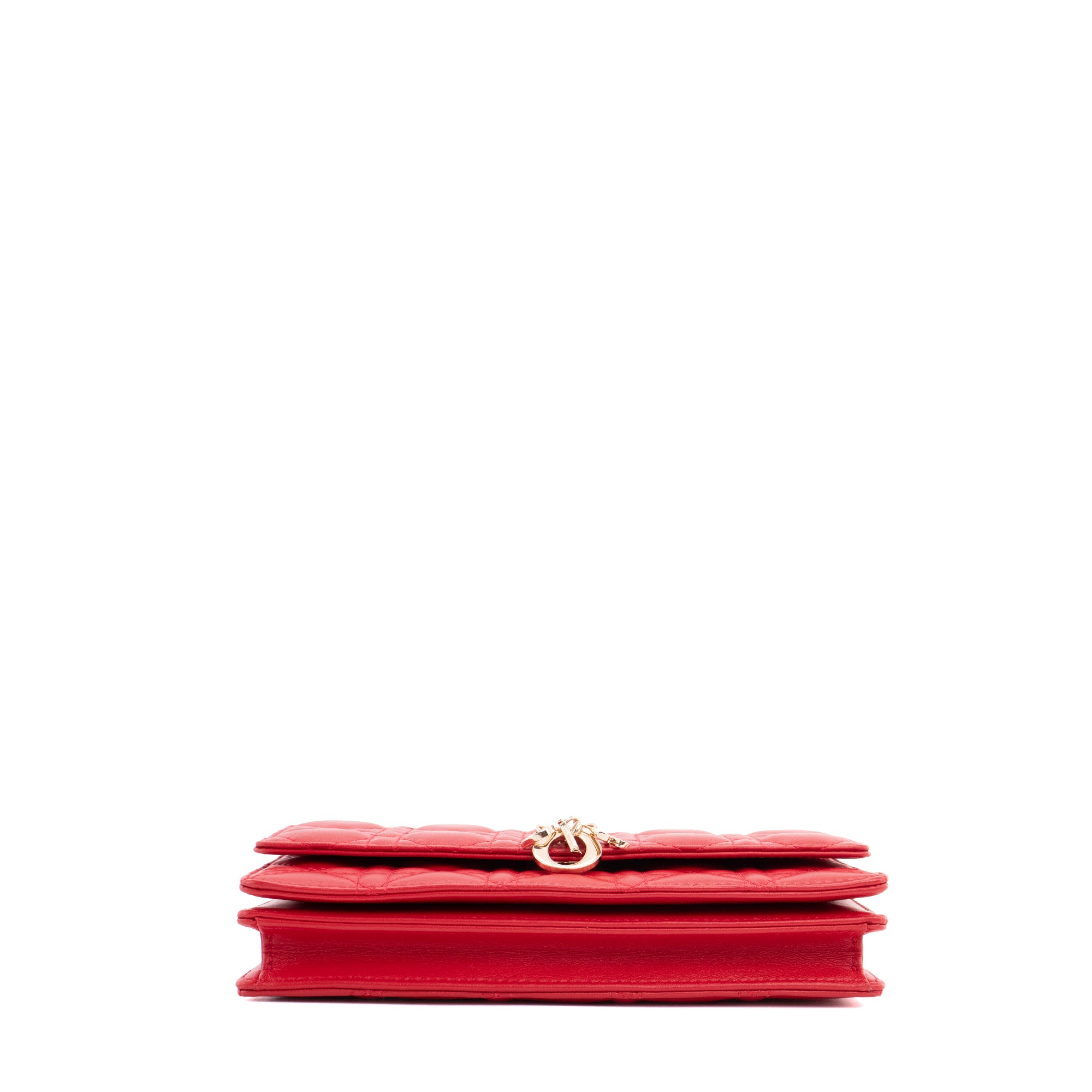 DIOR - Sac à bandoulière My Mini Dior en cuir cannage rouge cerise