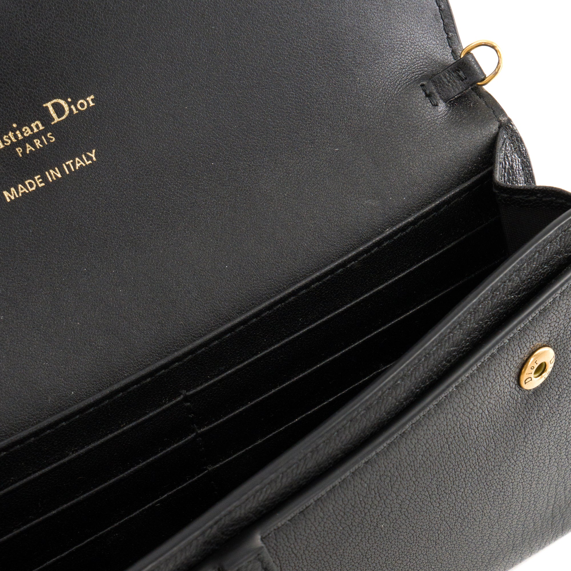 DIOR - Sac à bandoulière Saddle Dior en cuir grainé noir