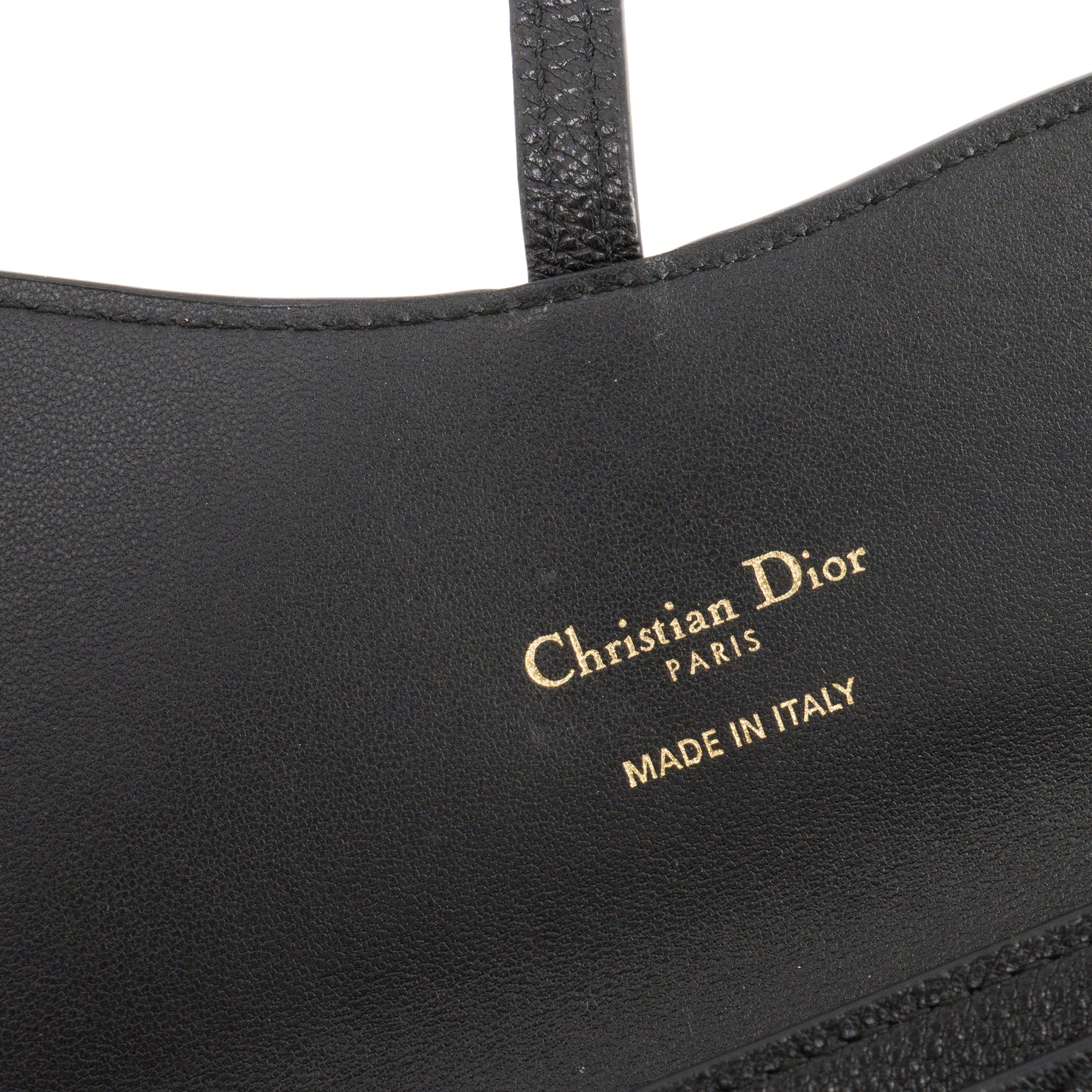 DIOR - Sac à bandoulière Saddle Dior en cuir grainé noir