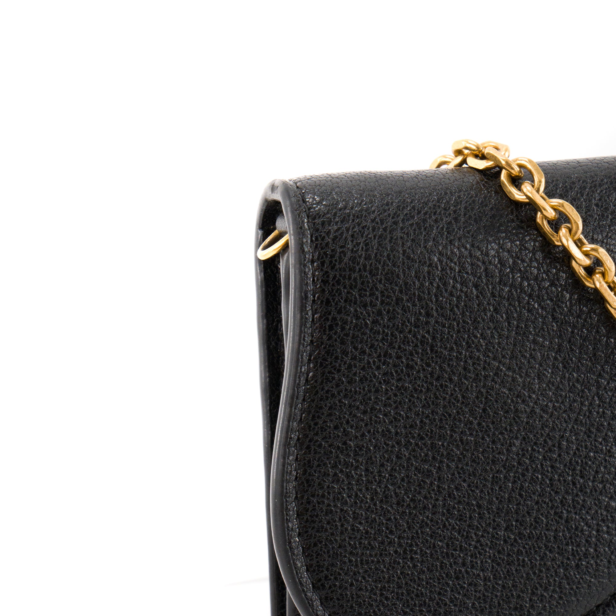 DIOR - Sac à bandoulière Saddle Dior en cuir grainé noir