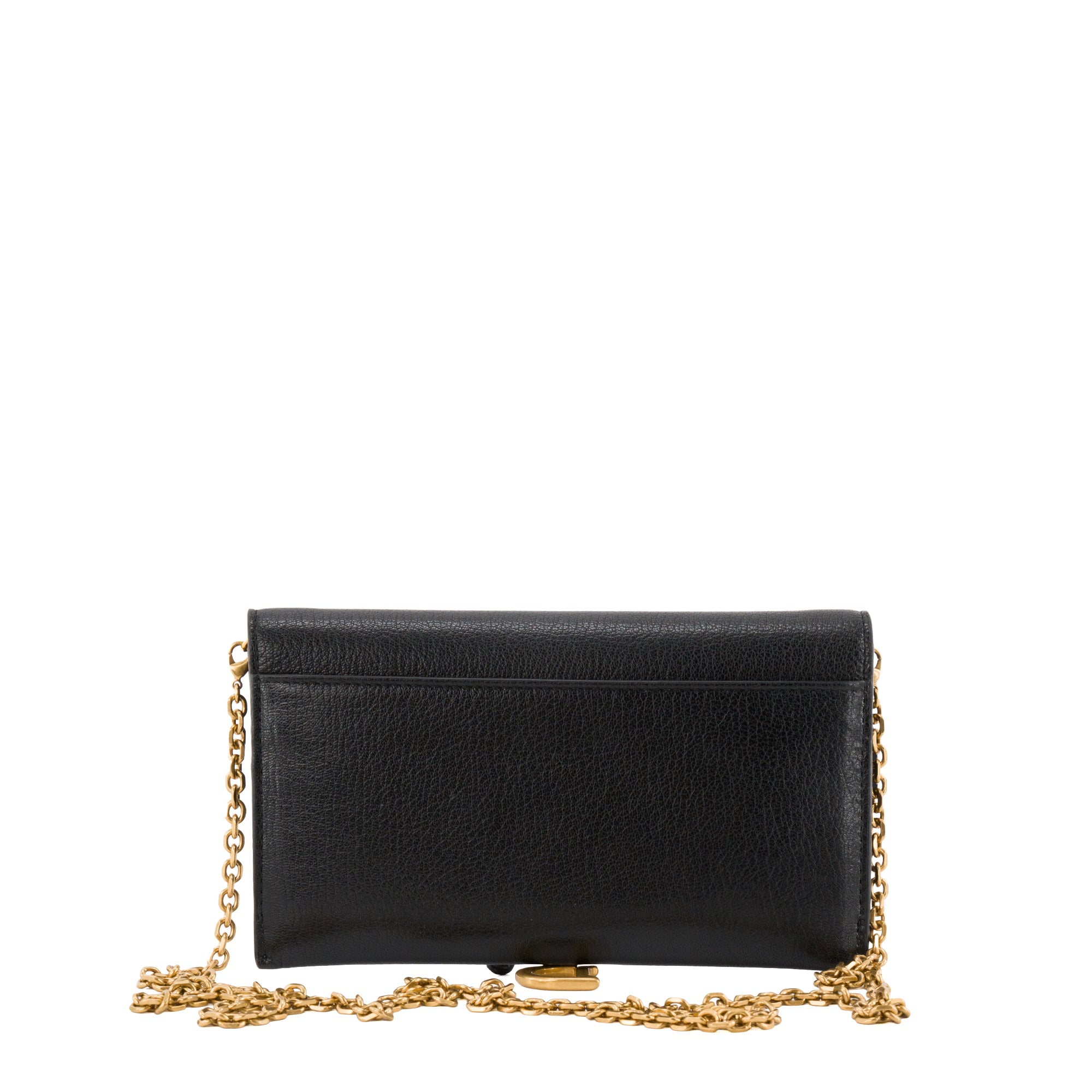 DIOR - Sac à bandoulière Saddle Dior en cuir grainé noir