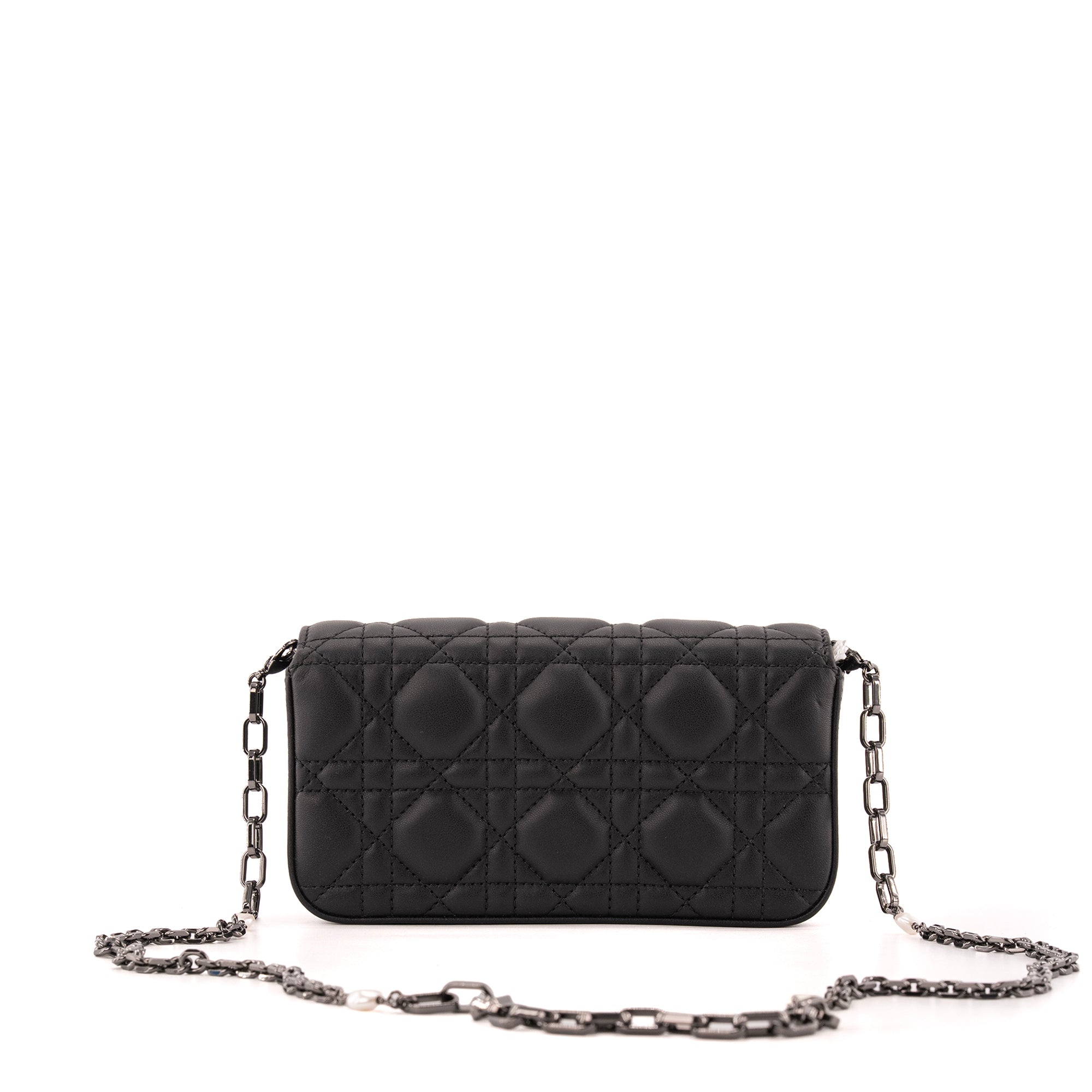 DIOR - Sac à bandoulière Talk My Dior en cuir cannage noir