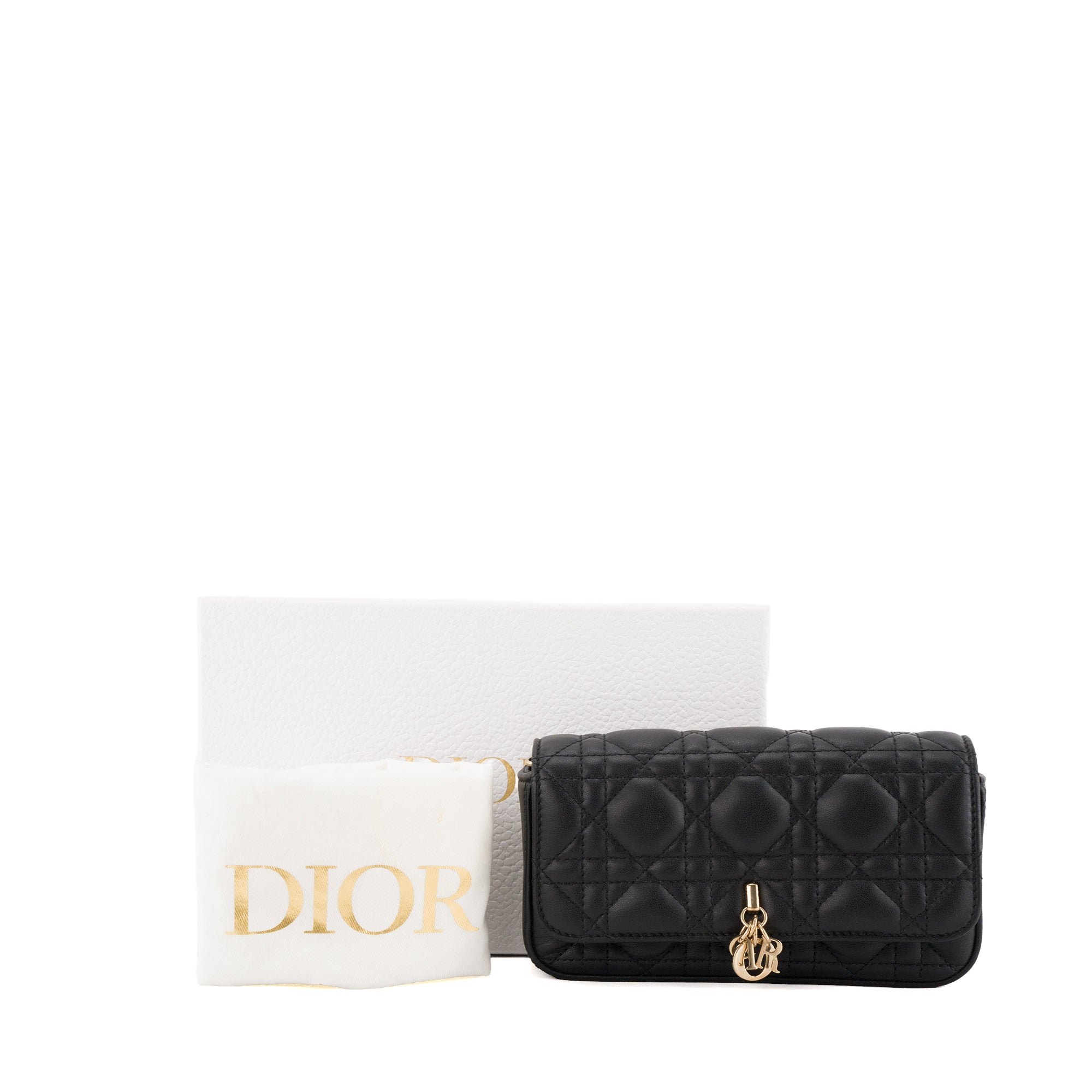 DIOR - Sac à bandoulière Talk My Dior en cuir lisse noir