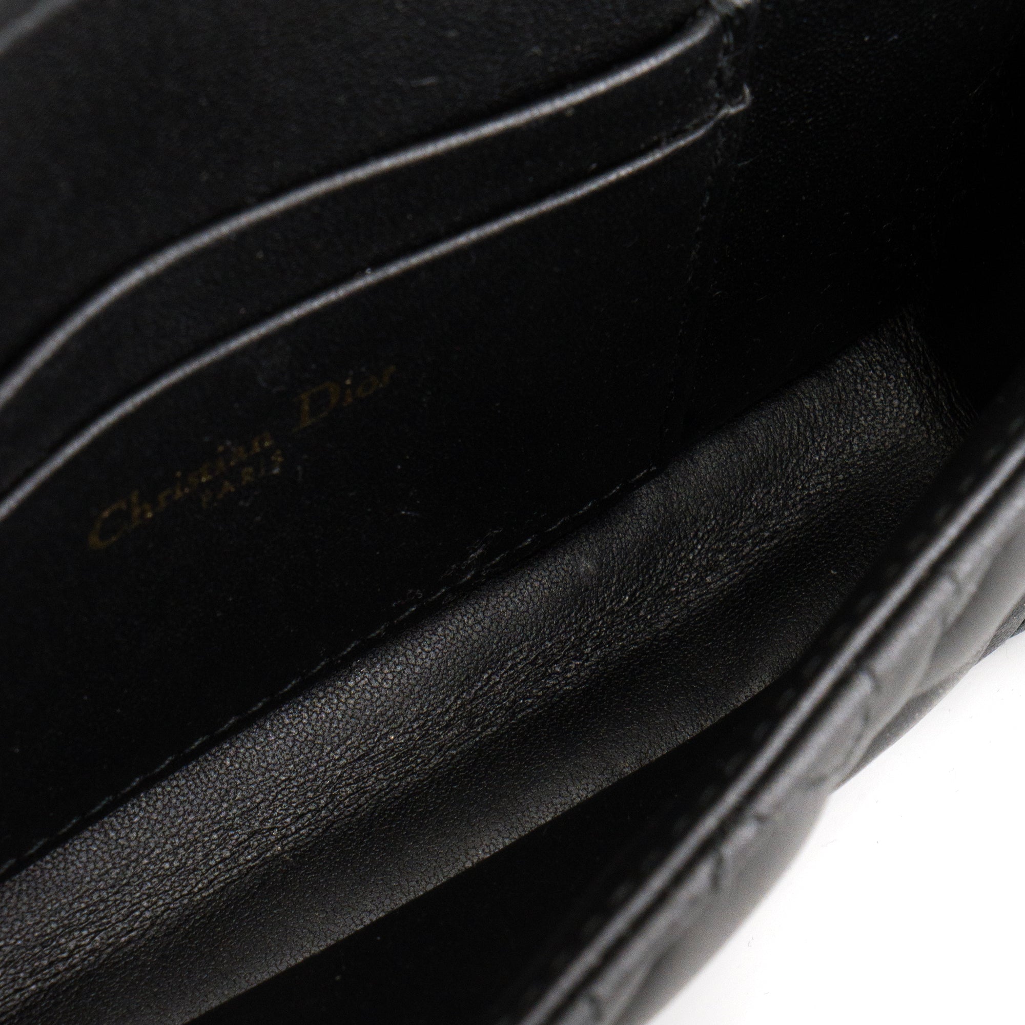 DIOR - Sac à bandoulière Talk My Dior en cuir lisse noir