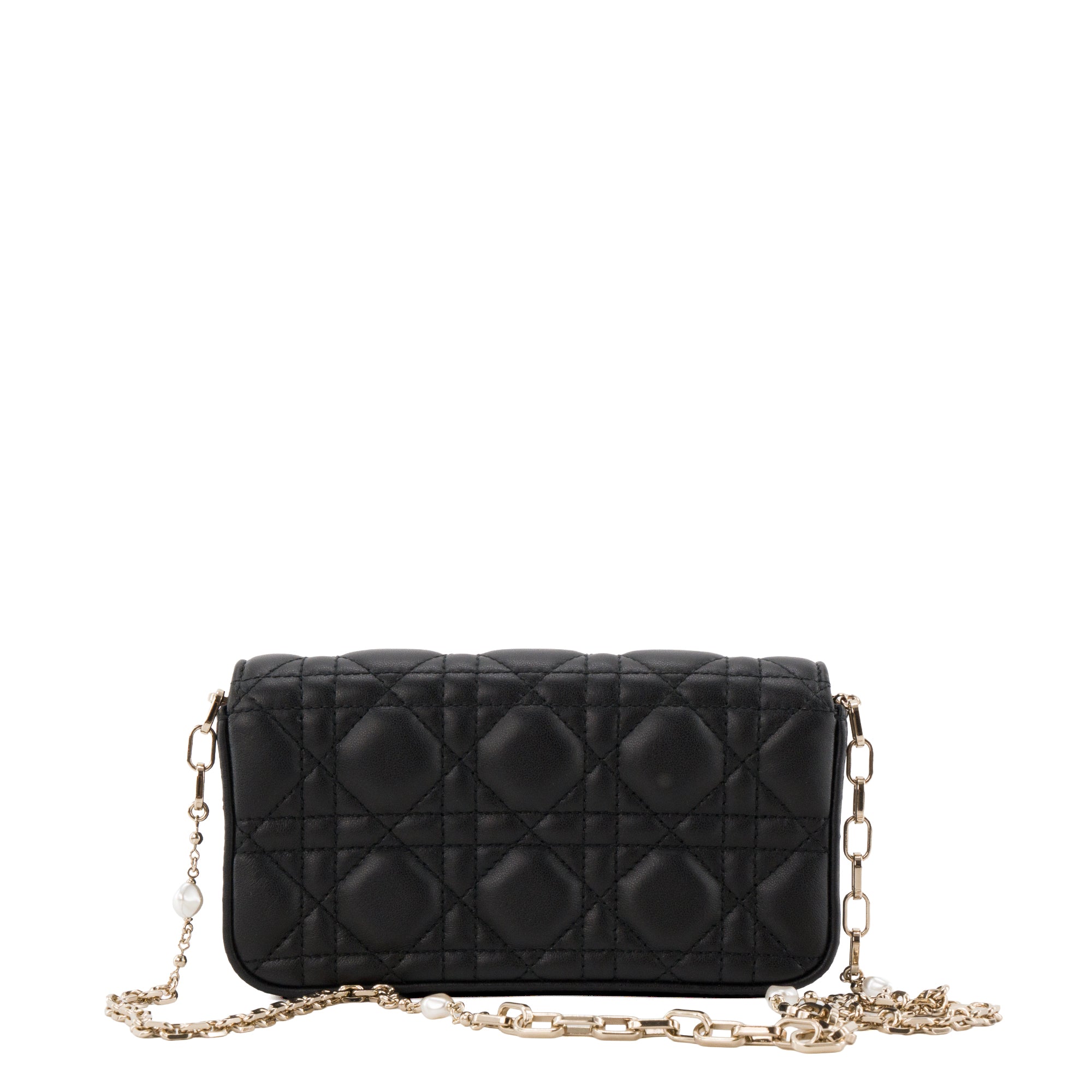 DIOR - Sac à bandoulière Talk My Dior en cuir lisse noir