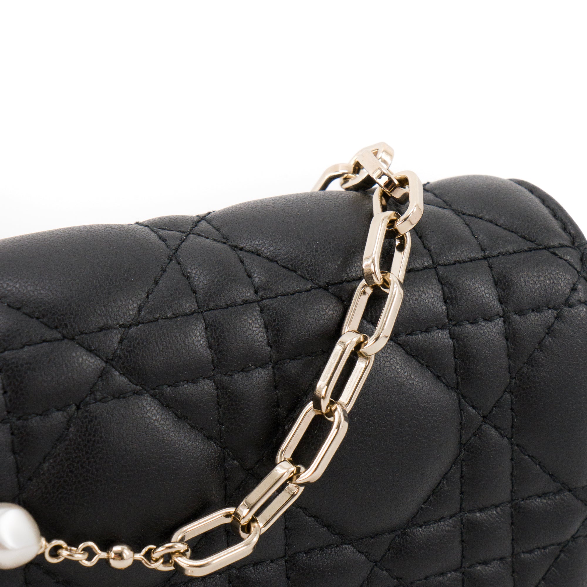 DIOR - Sac à bandoulière Talk My Dior en cuir lisse noir