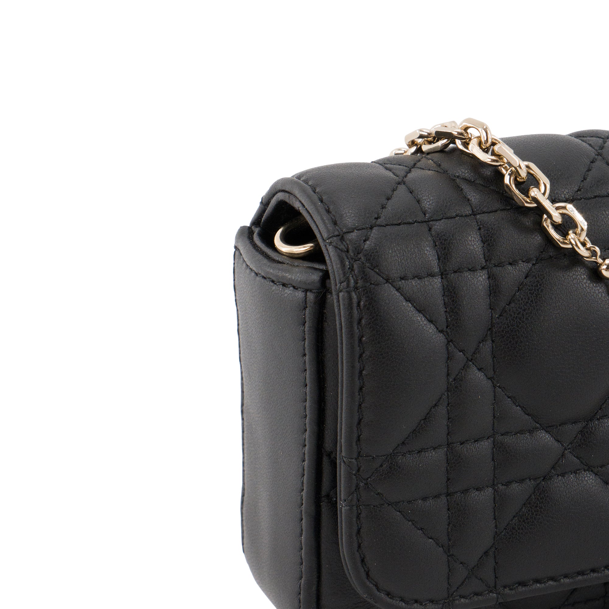 DIOR - Sac à bandoulière Talk My Dior en cuir lisse noir