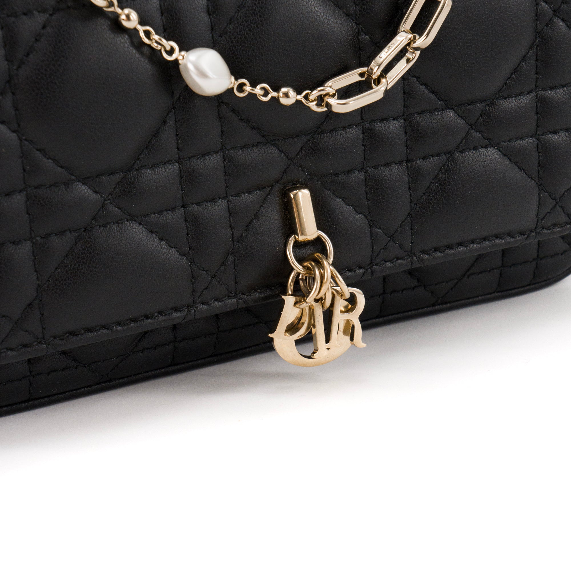 DIOR - Sac à bandoulière Talk My Dior en cuir lisse noir
