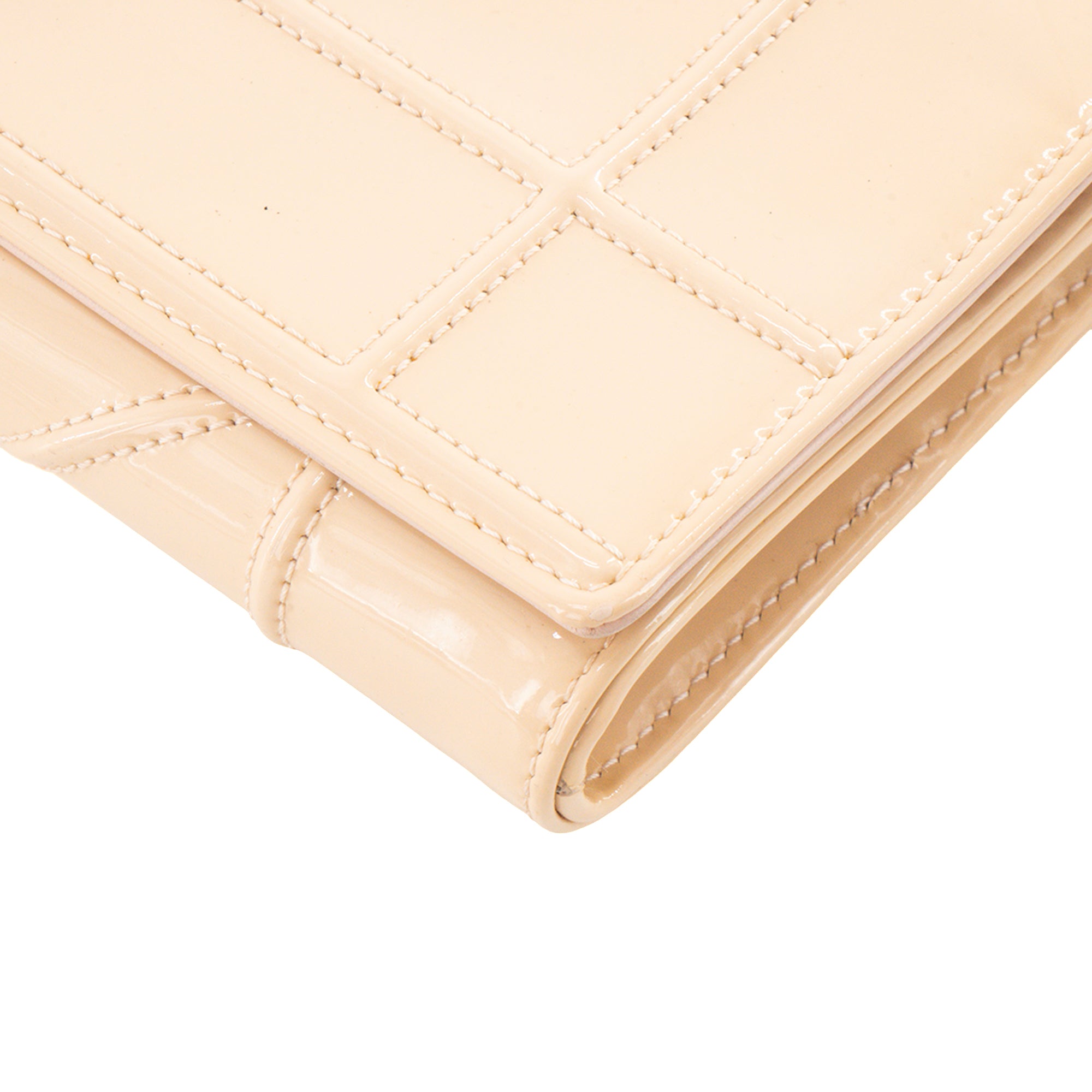 DIOR - Sac à bandoulière Wallet On Chain Diorama Dior en cuir verni beige