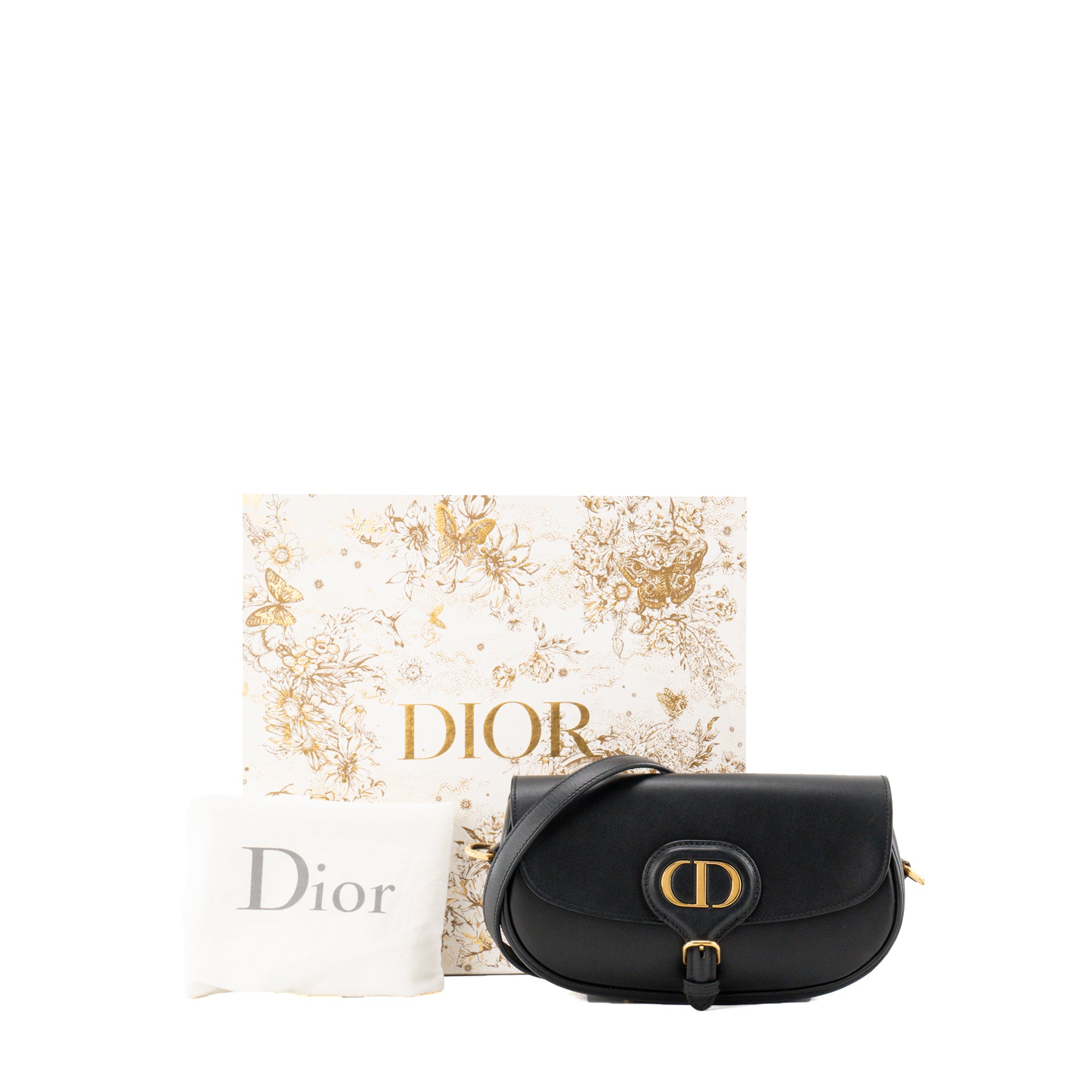 DIOR - Sac à épaule Bobby East West Dior en cuir lisse noir