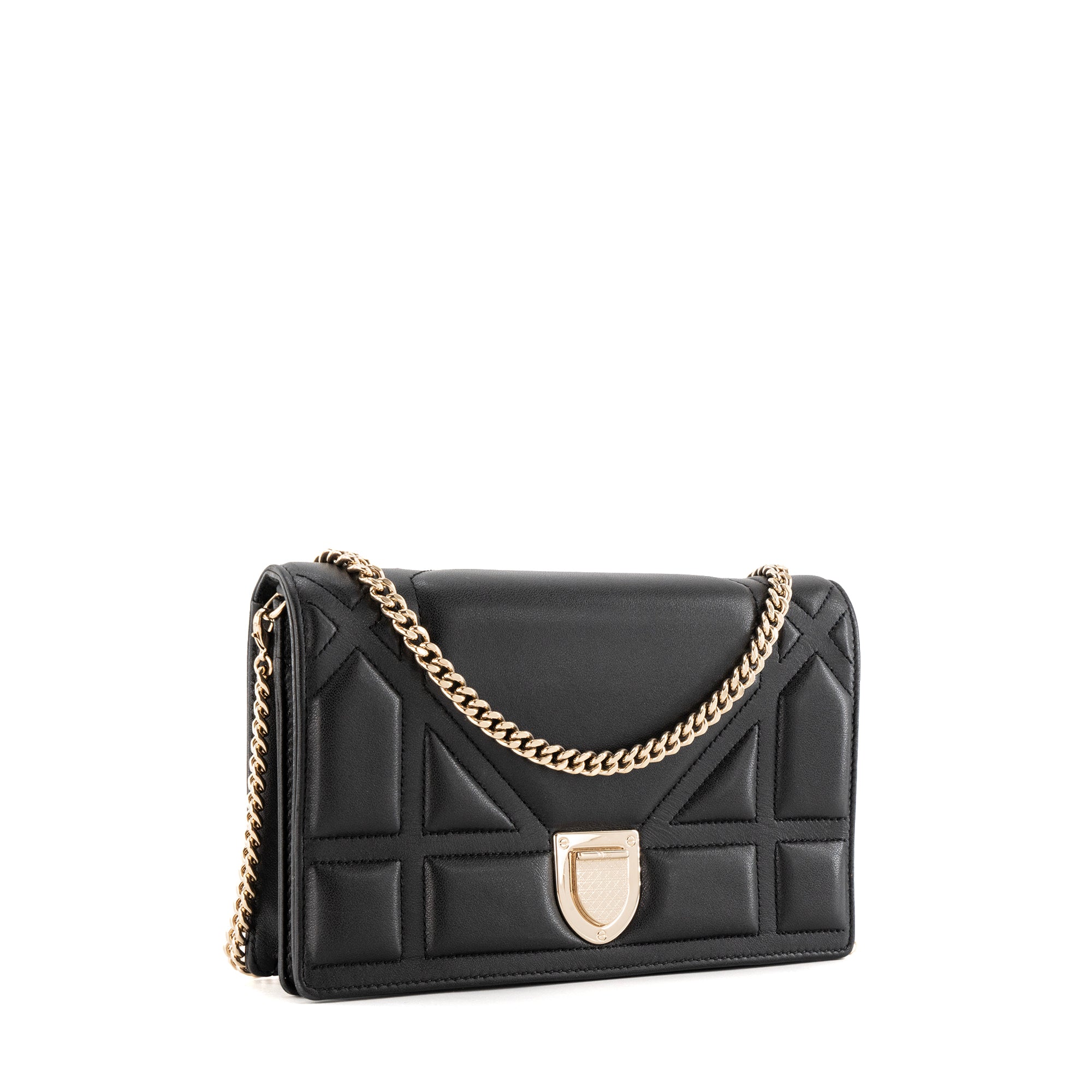 DIOR - Sac à bandoulière Diorama Dior en cuir lisse noir