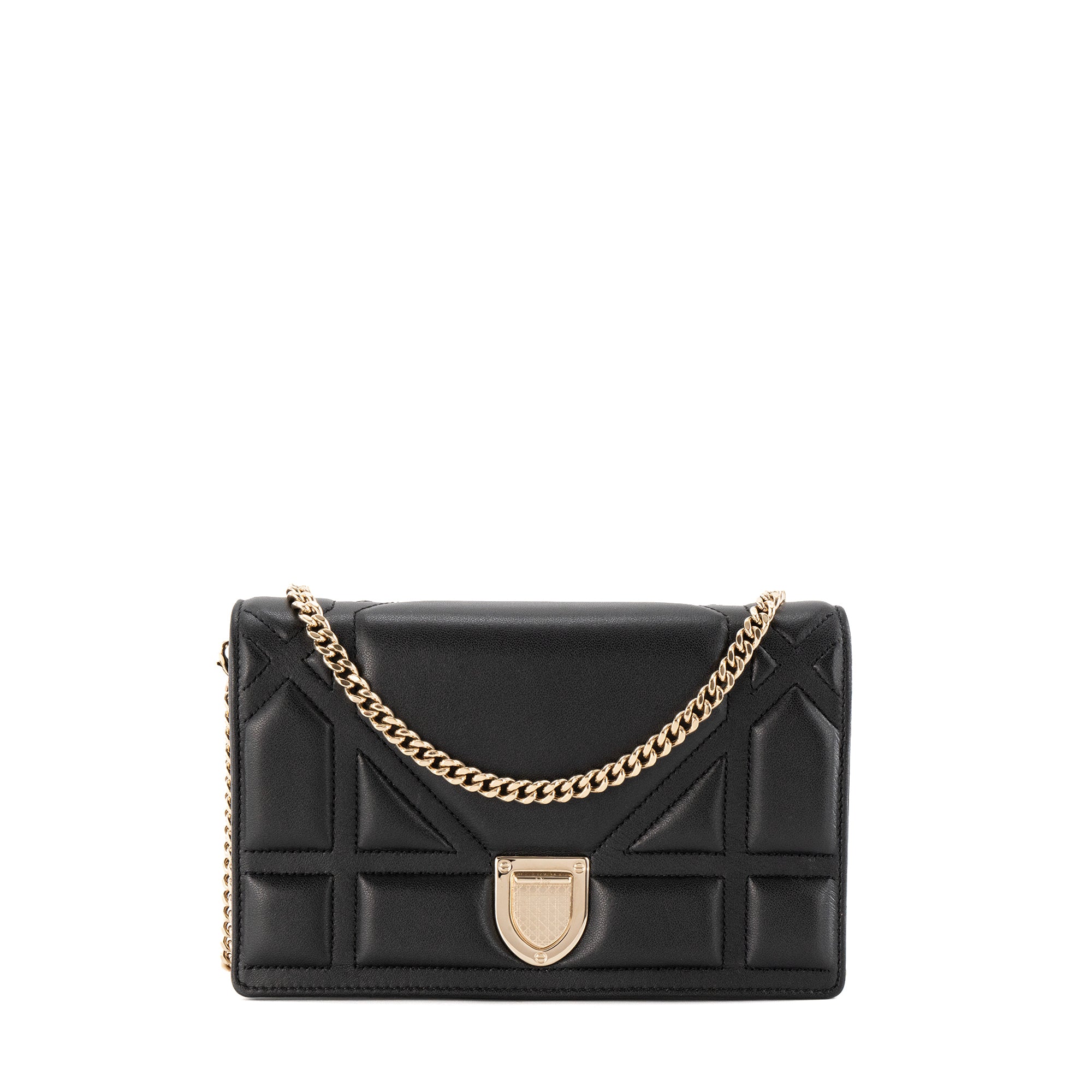 DIOR - Sac à bandoulière Diorama Dior en cuir lisse noir