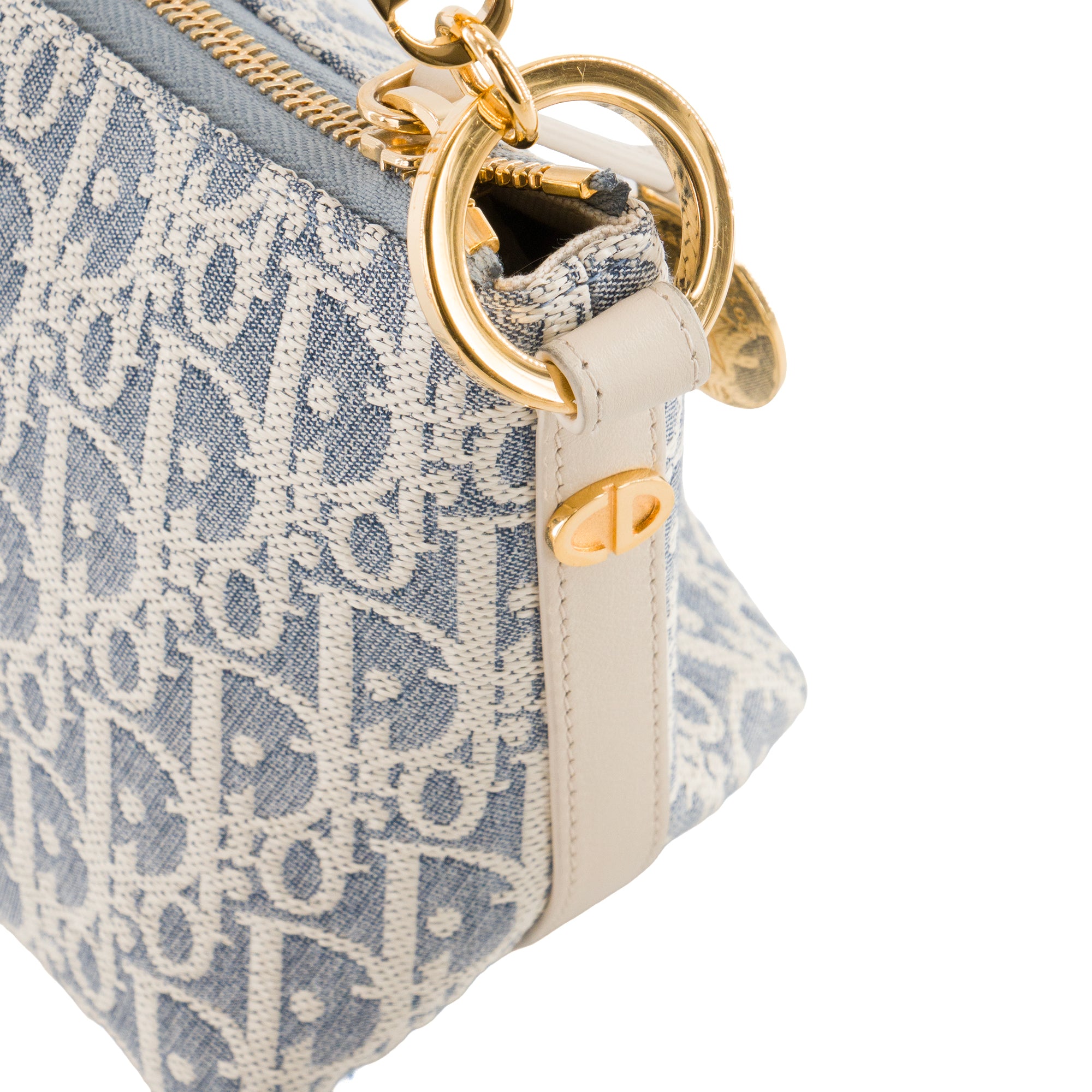 DIOR - Sac à épaule Hobo Diorstar Dior en toile denim bleu