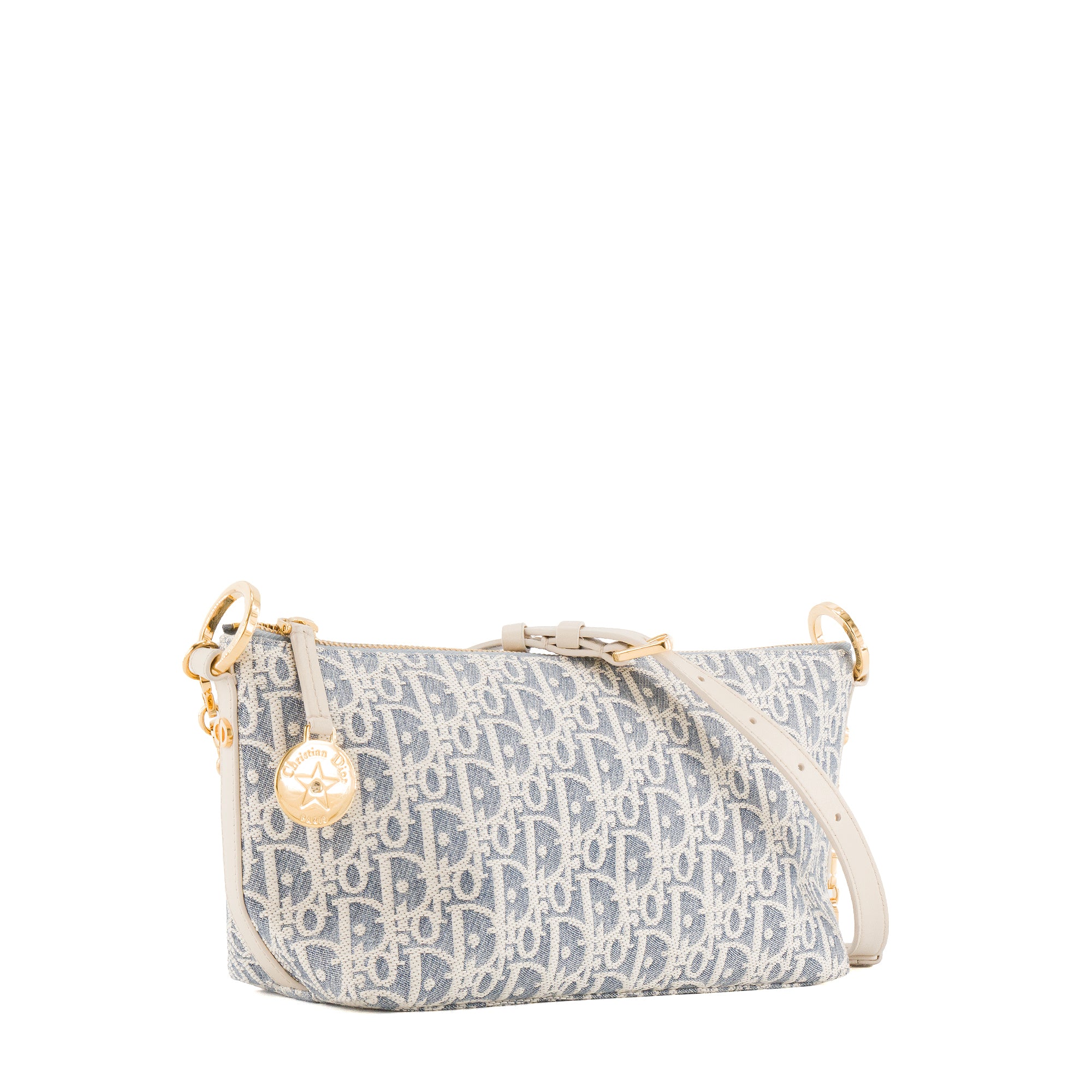 DIOR - Sac à épaule Hobo Diorstar Dior en toile denim bleu