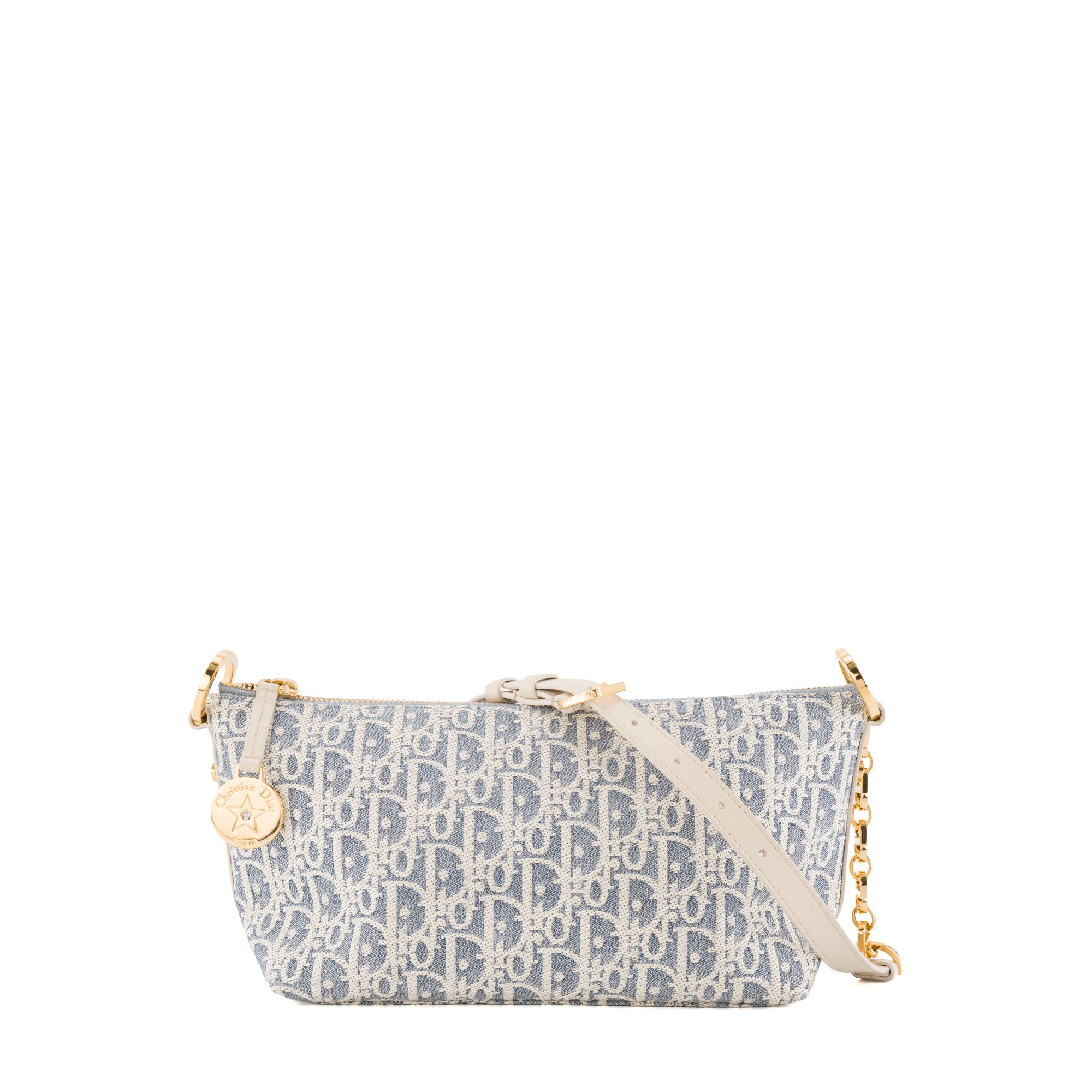 DIOR - Sac à épaule Hobo Diorstar Dior en toile denim bleu