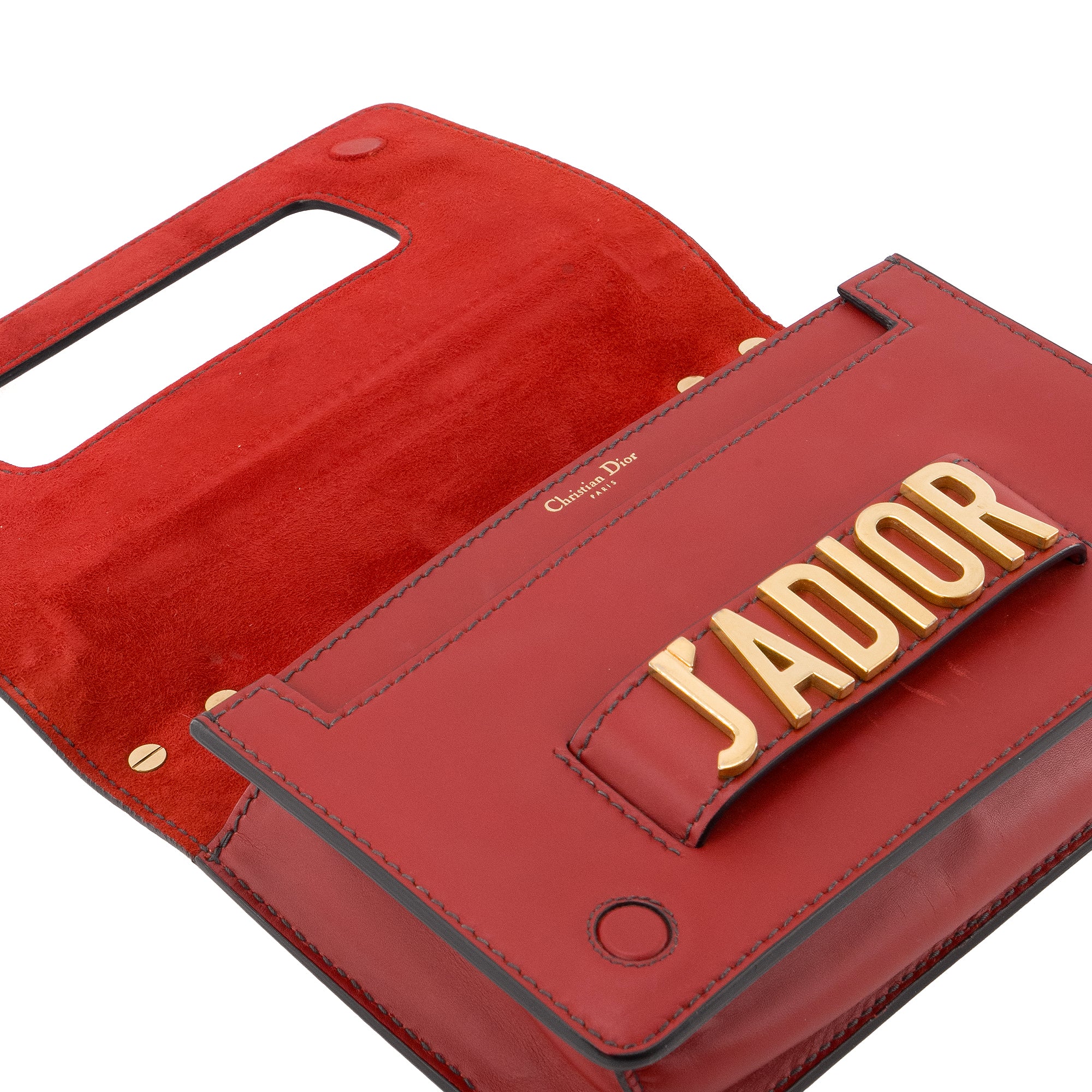 DIOR - Sac à épaule J'Adior Dior en cuir rouge