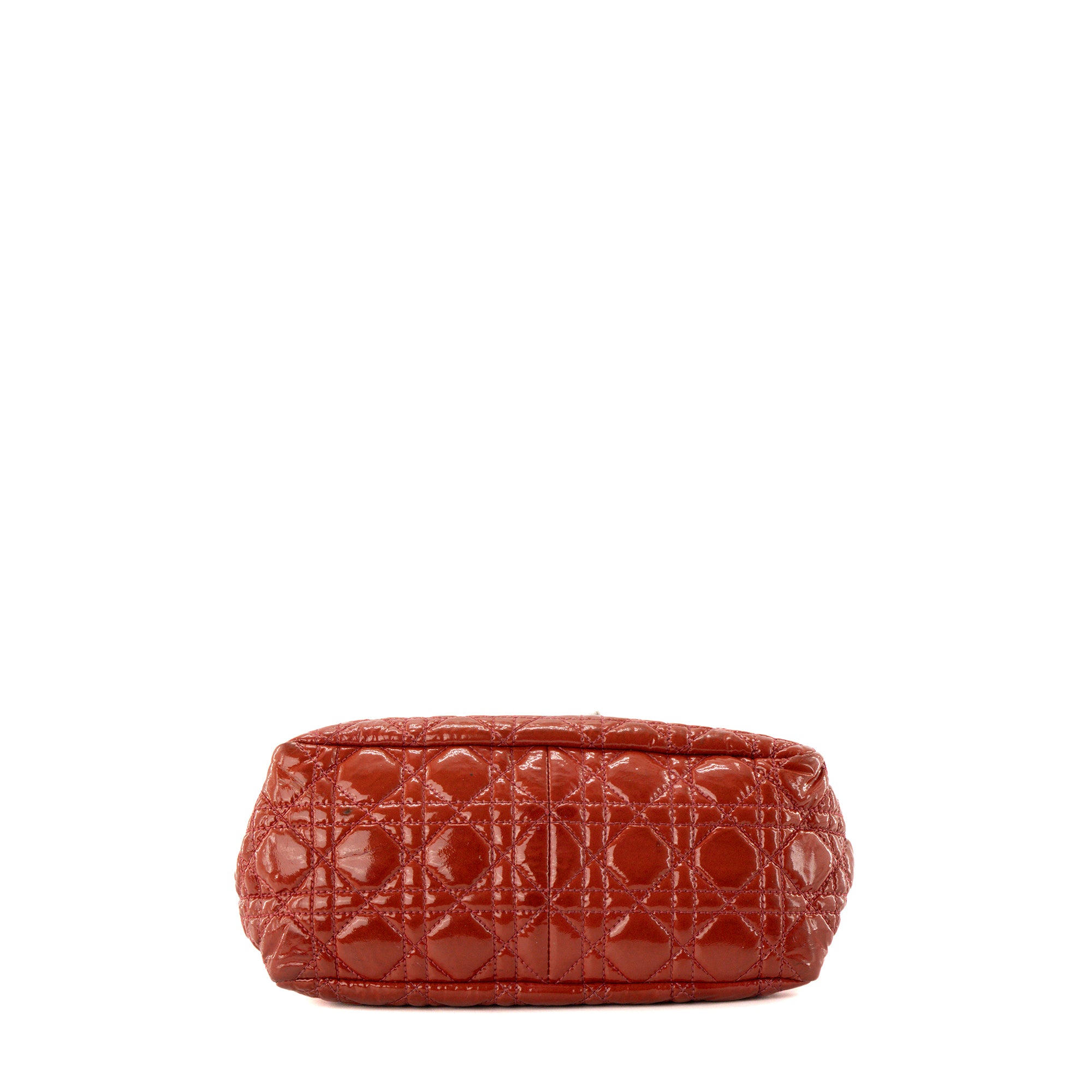 DIOR - Sac à épaule Miss dior en cuir cannage verni rouge