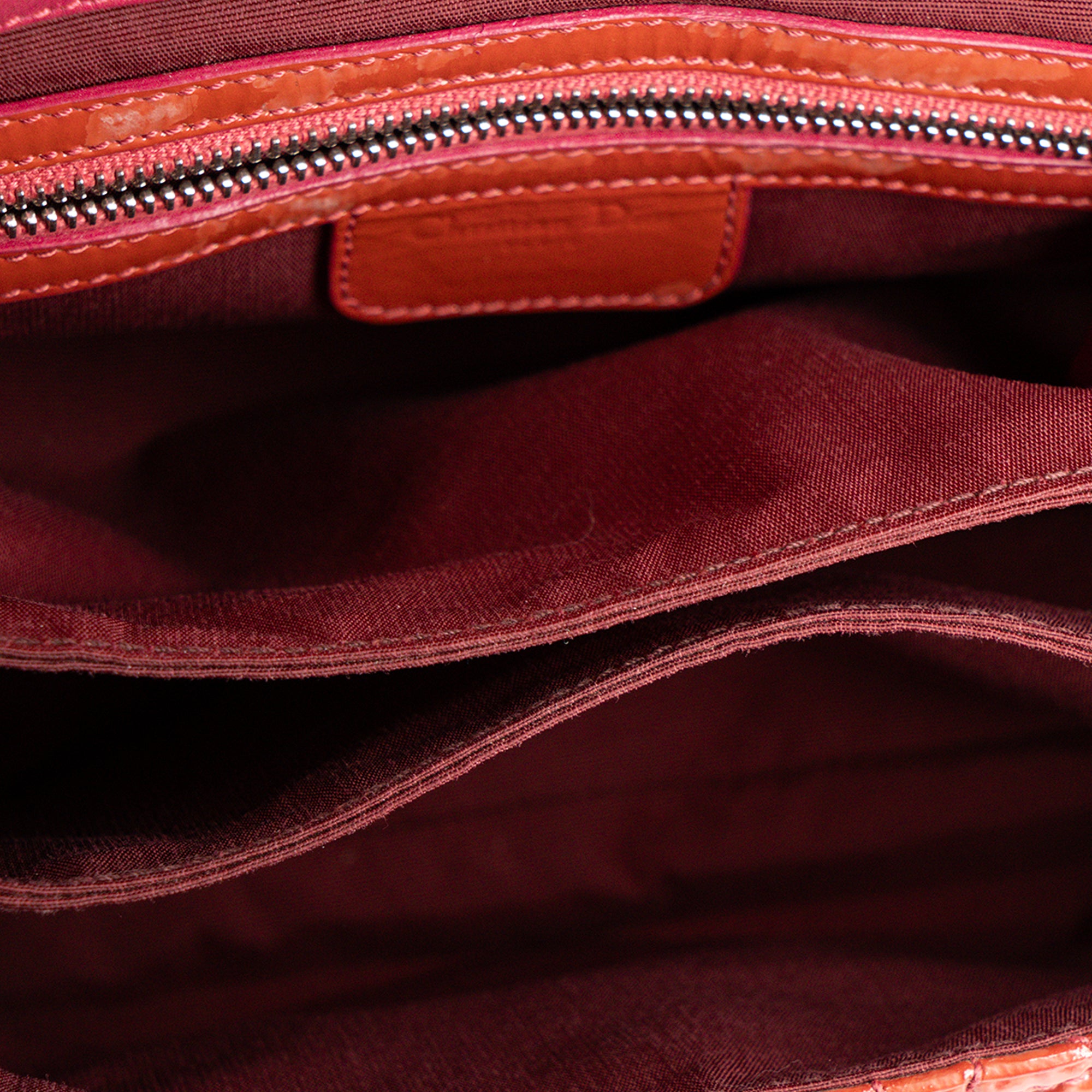 DIOR - Sac à épaule Miss dior en cuir cannage verni rouge