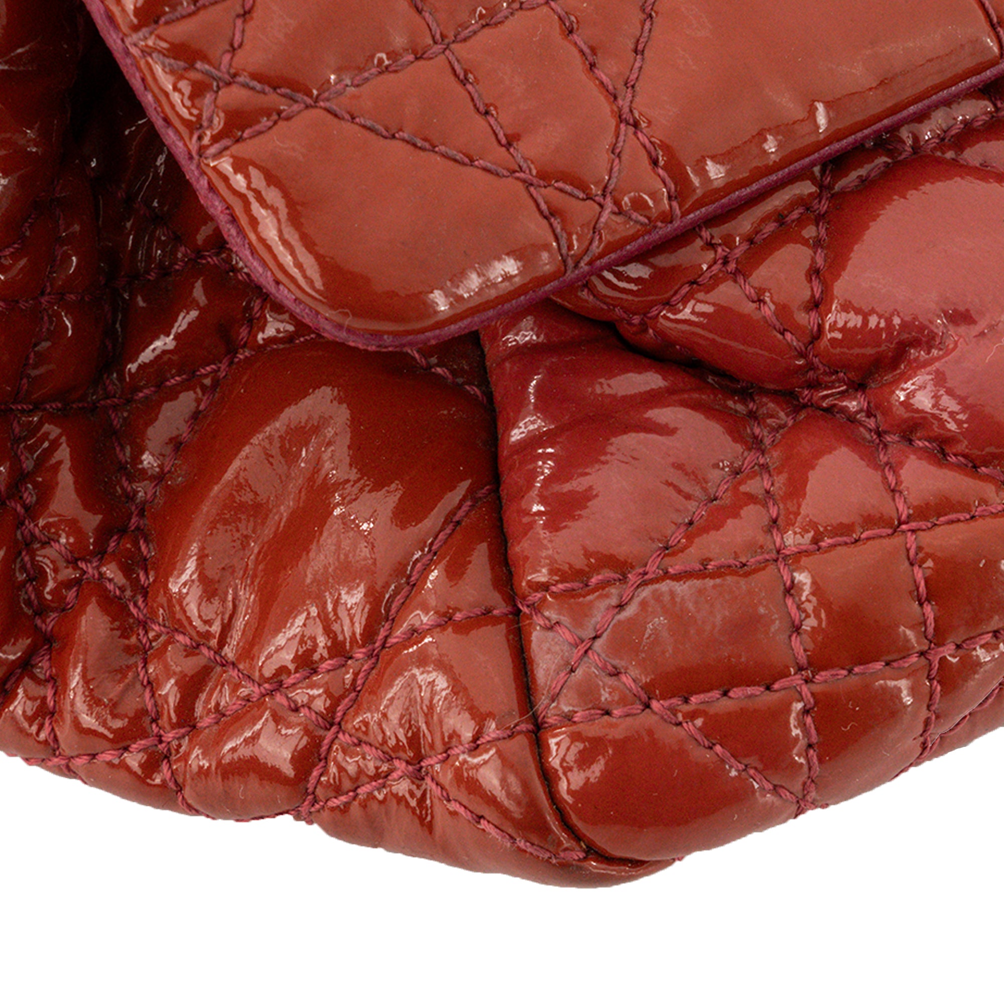 DIOR - Sac à épaule Miss dior en cuir cannage verni rouge