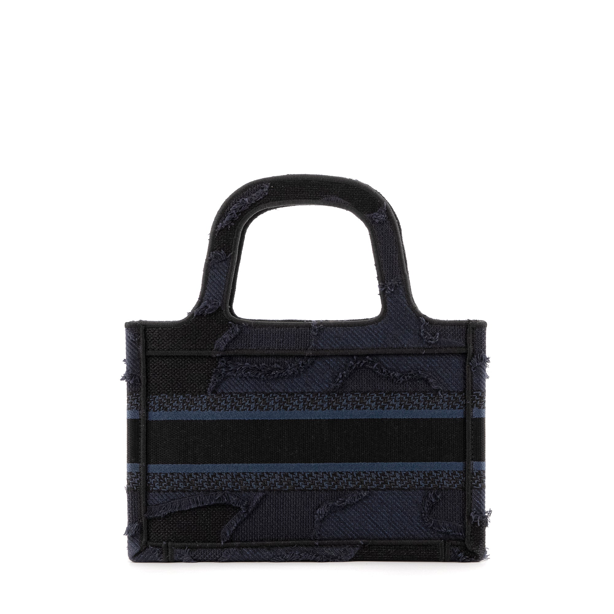 DIOR - Sac à main Book Tote mini Dior en toile camouflage bleu marine