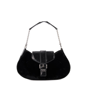DIOR - Sac à main Street Chic Dior en velours noir vintage