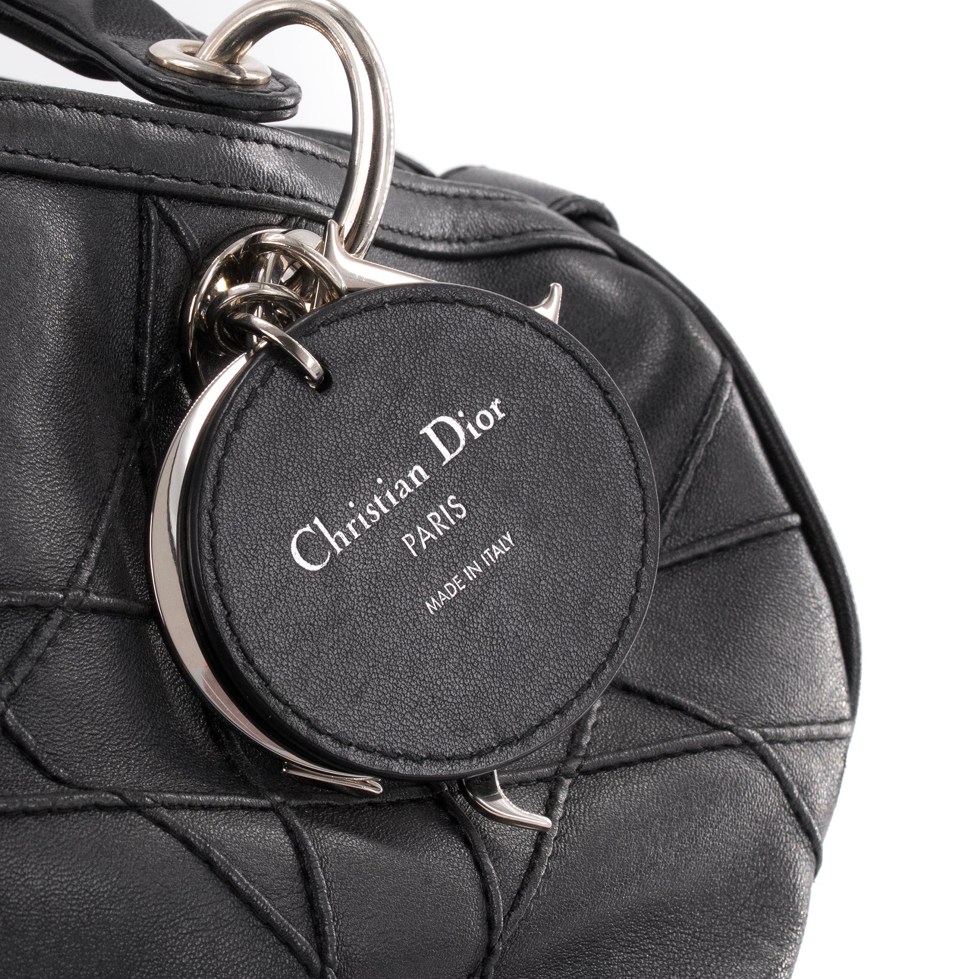 DIOR - Sac à main Granville Dior en cuir noir