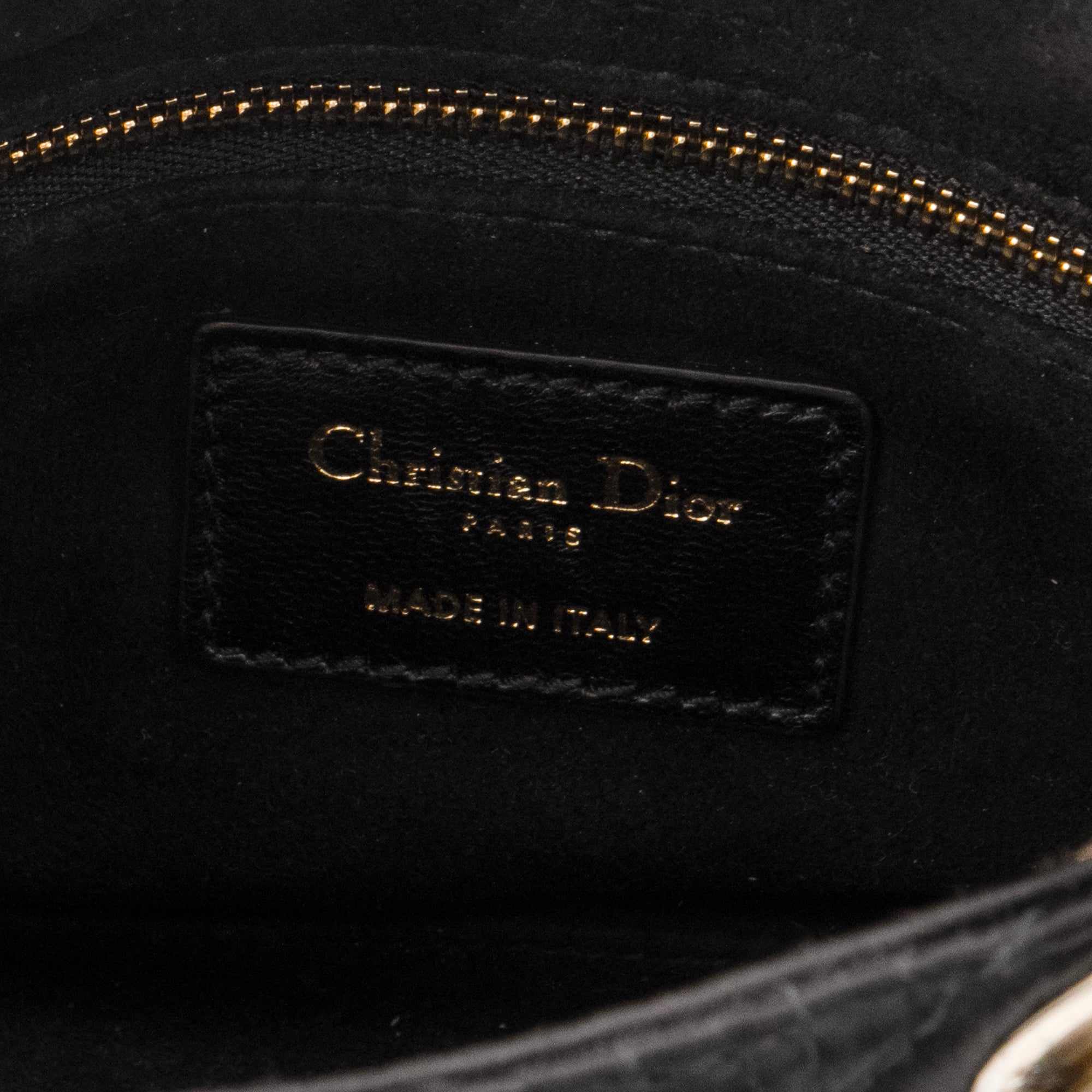 DIOR - Sac à main Lady Dior Christal mini Dior en satin noir