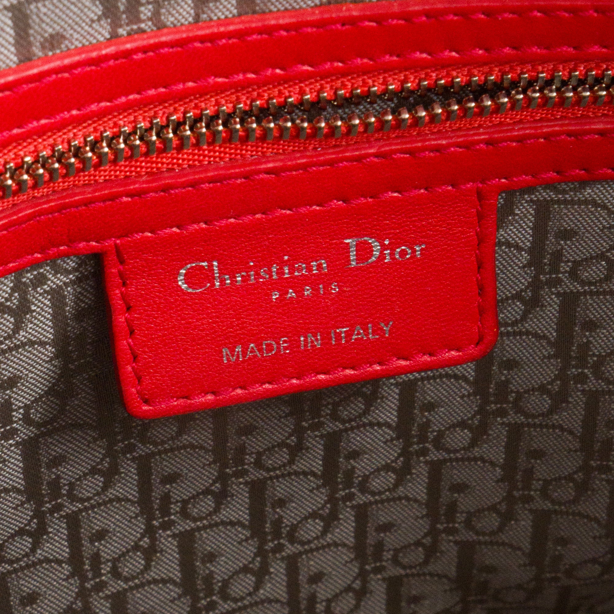 DIOR - Sac à main Lady Dior large en cuir cannage rose