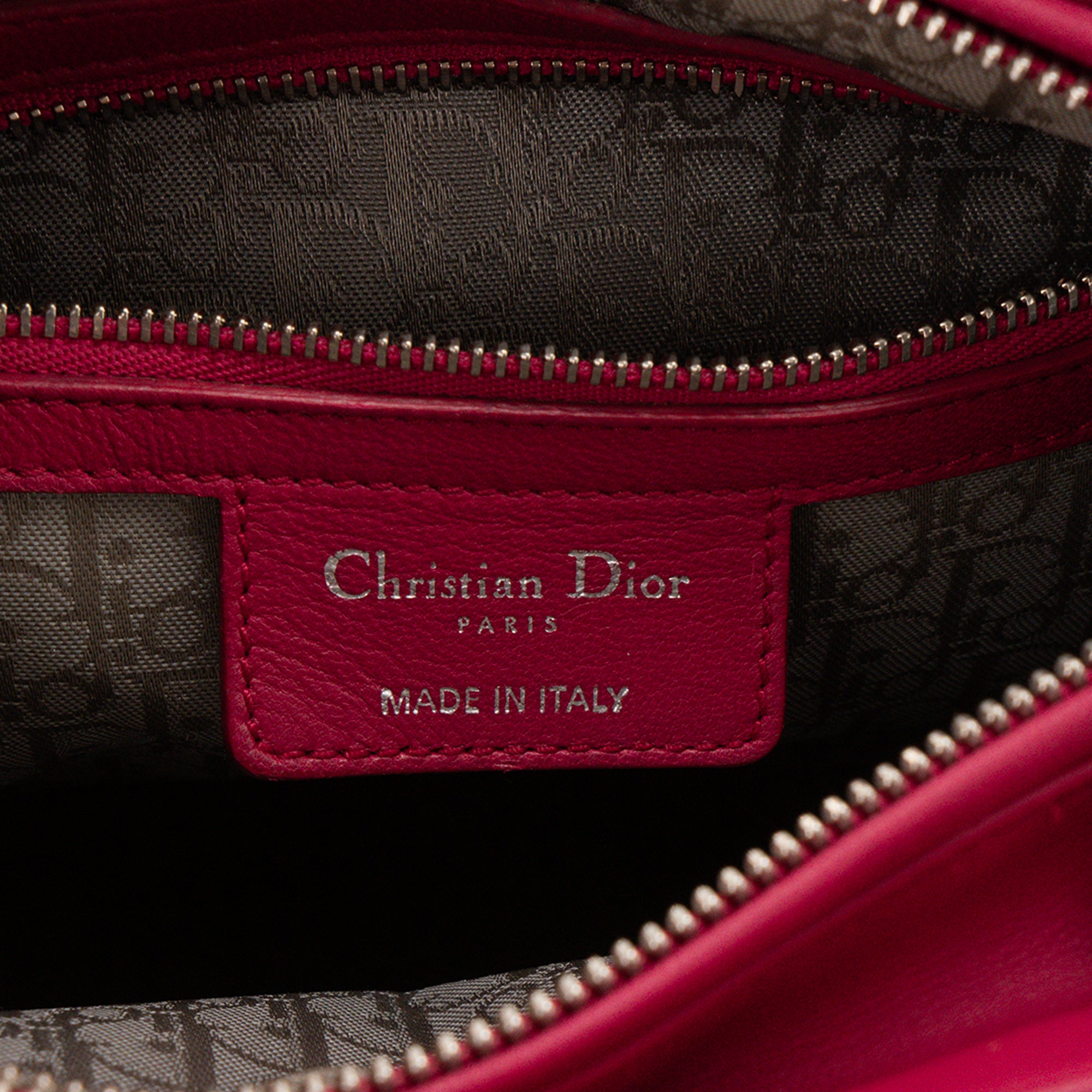 DIOR - Sac à main Lady Dior medium en cuir cannage rose