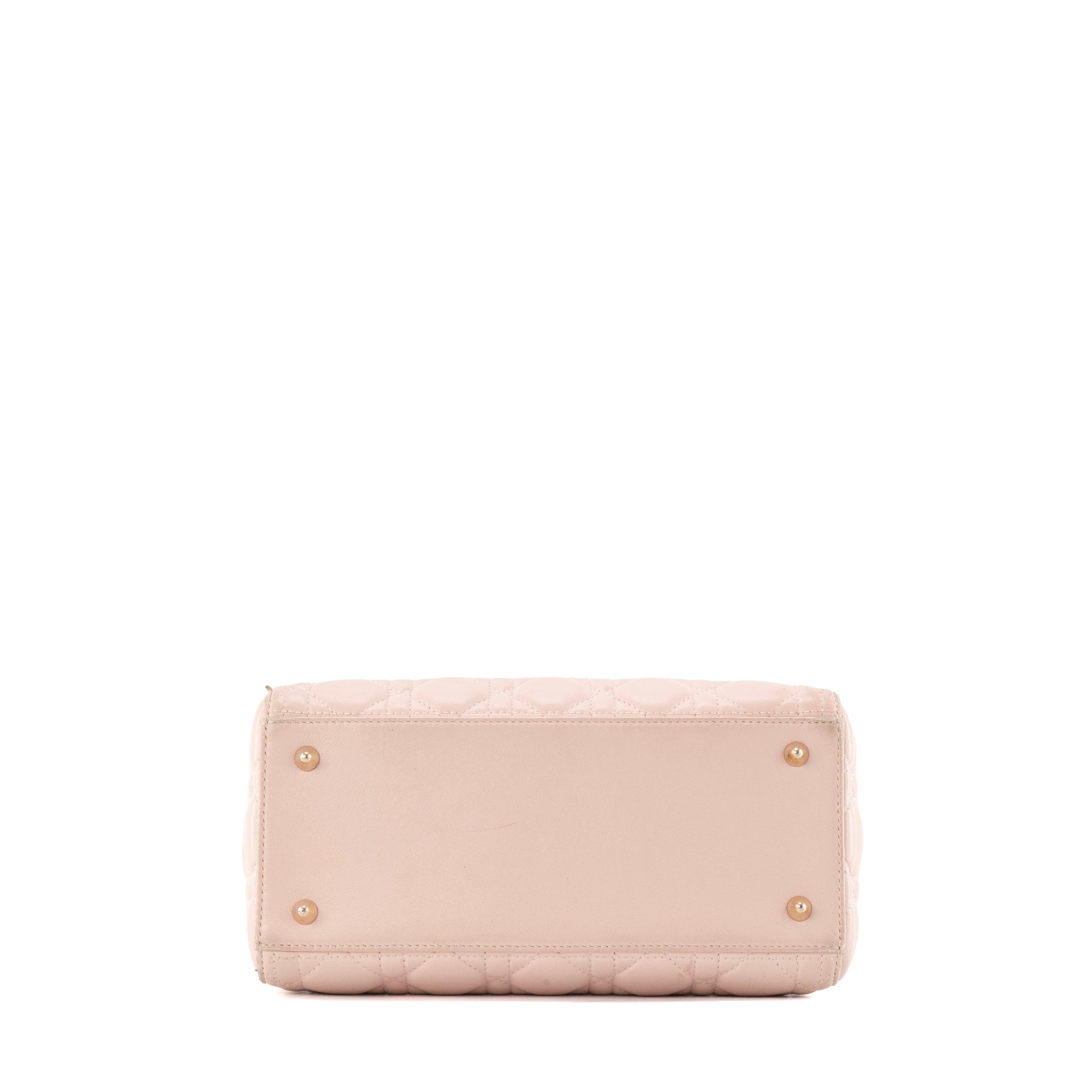 DIOR - Sac à main Lady Dior Medium en cuir rose pâle