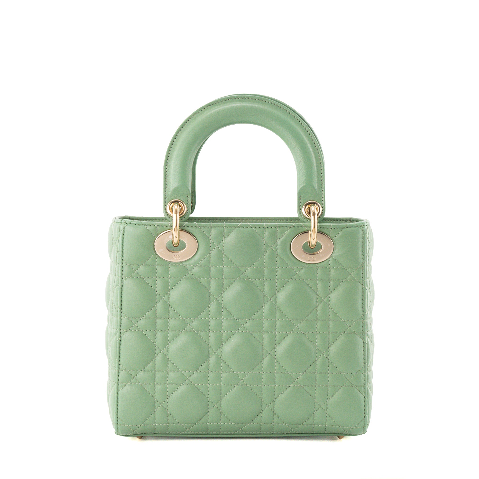 DIOR - Sac à main Lady Dior My ABC Small en cuir cannage vert