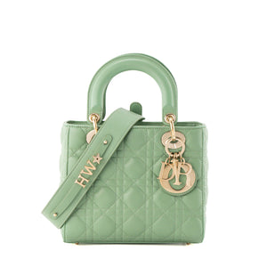 DIOR - Sac à main Lady Dior My ABC Small en cuir cannage vert