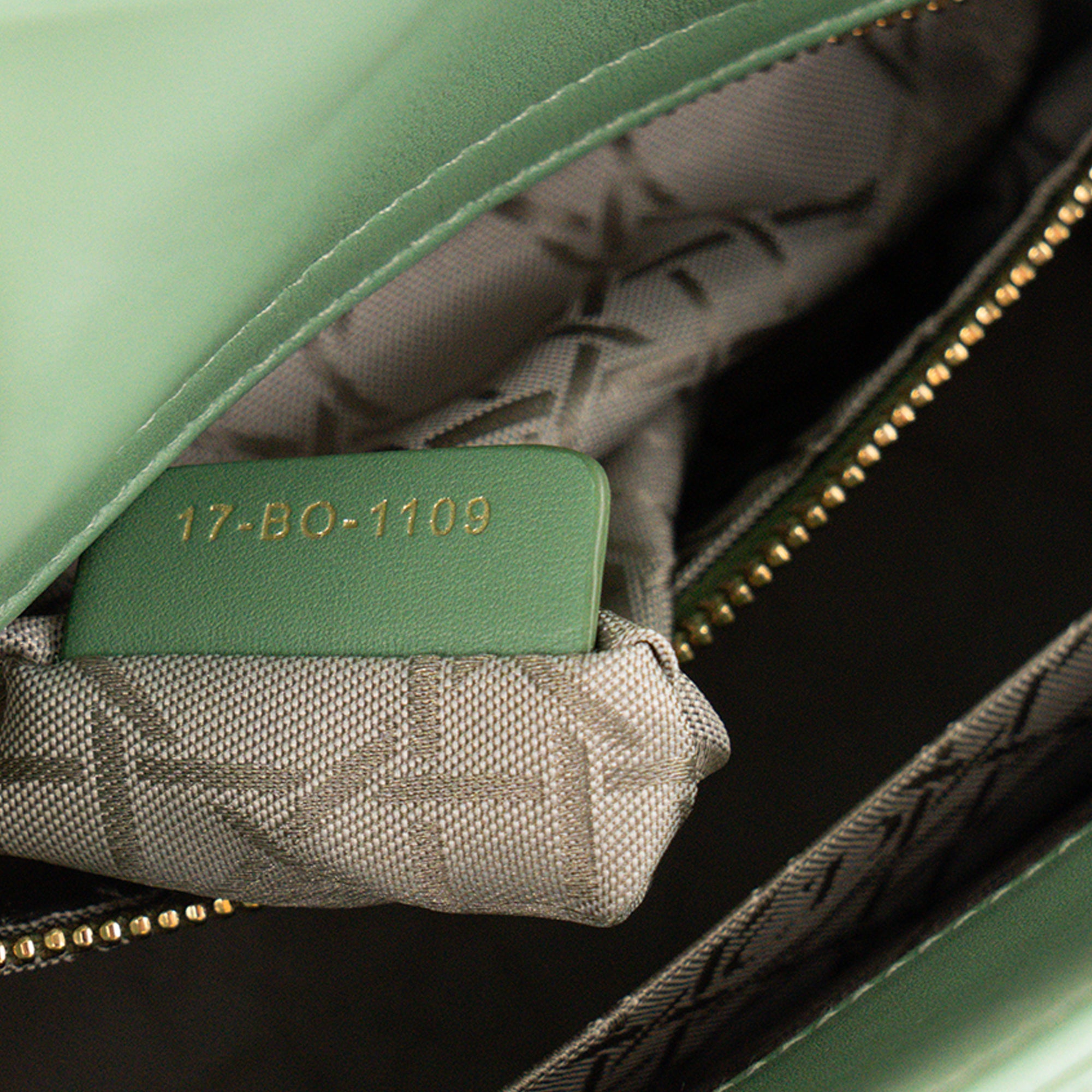 DIOR - Sac à main Lady Dior My ABC Small en cuir cannage vert