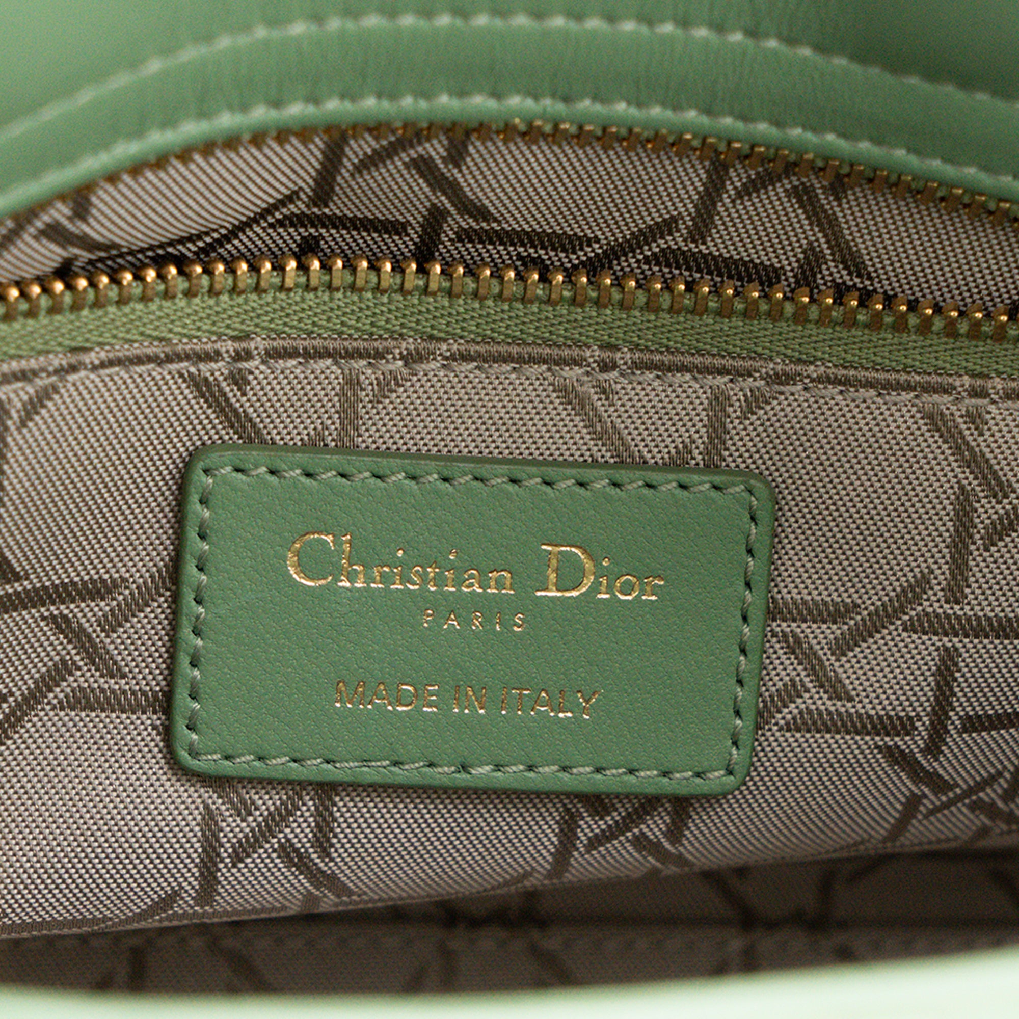 DIOR - Sac à main Lady Dior My ABC Small en cuir cannage vert
