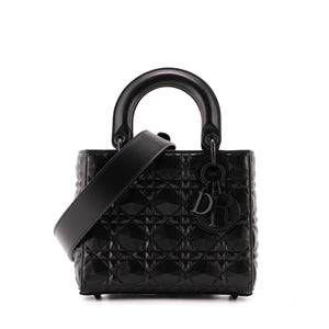 DIOR - Lady Dior My ABCDior Small handbag in black diamond cannage leather