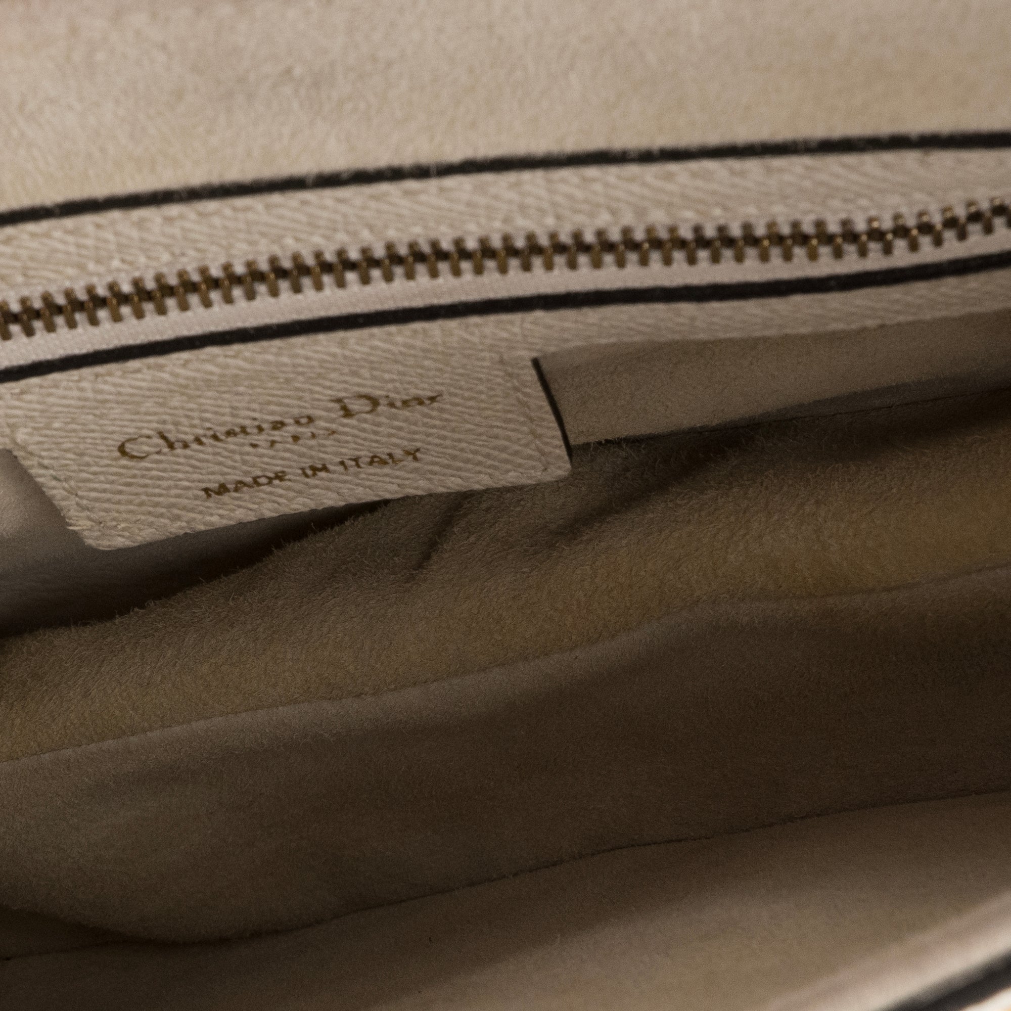 DIOR - Sac à main Saddle Dior en cuir grainé ivoire